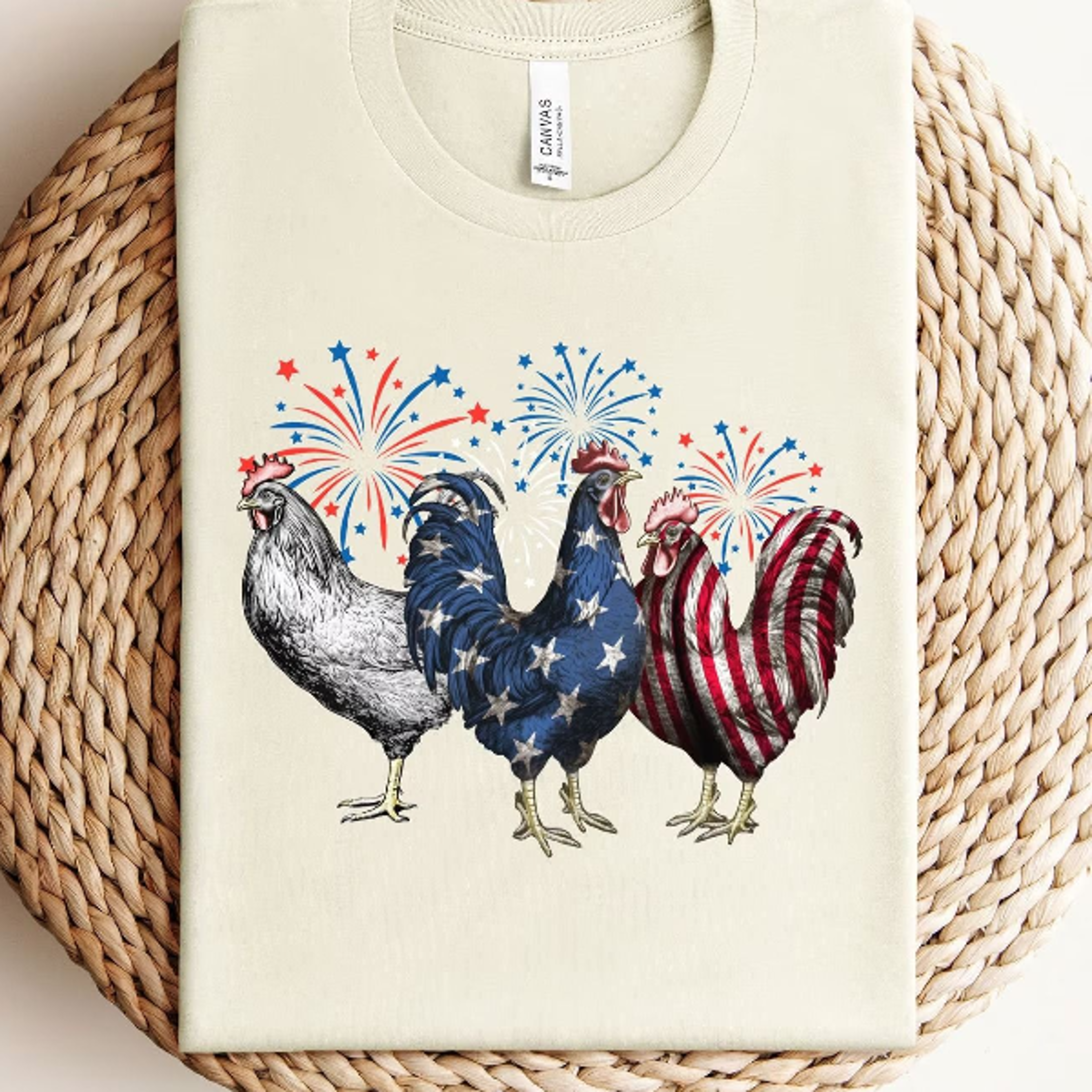 4th of july chicken shirt, patriotic chicken tee, funny usa shirt, fireworks chicken shirt, patriotic mom tee