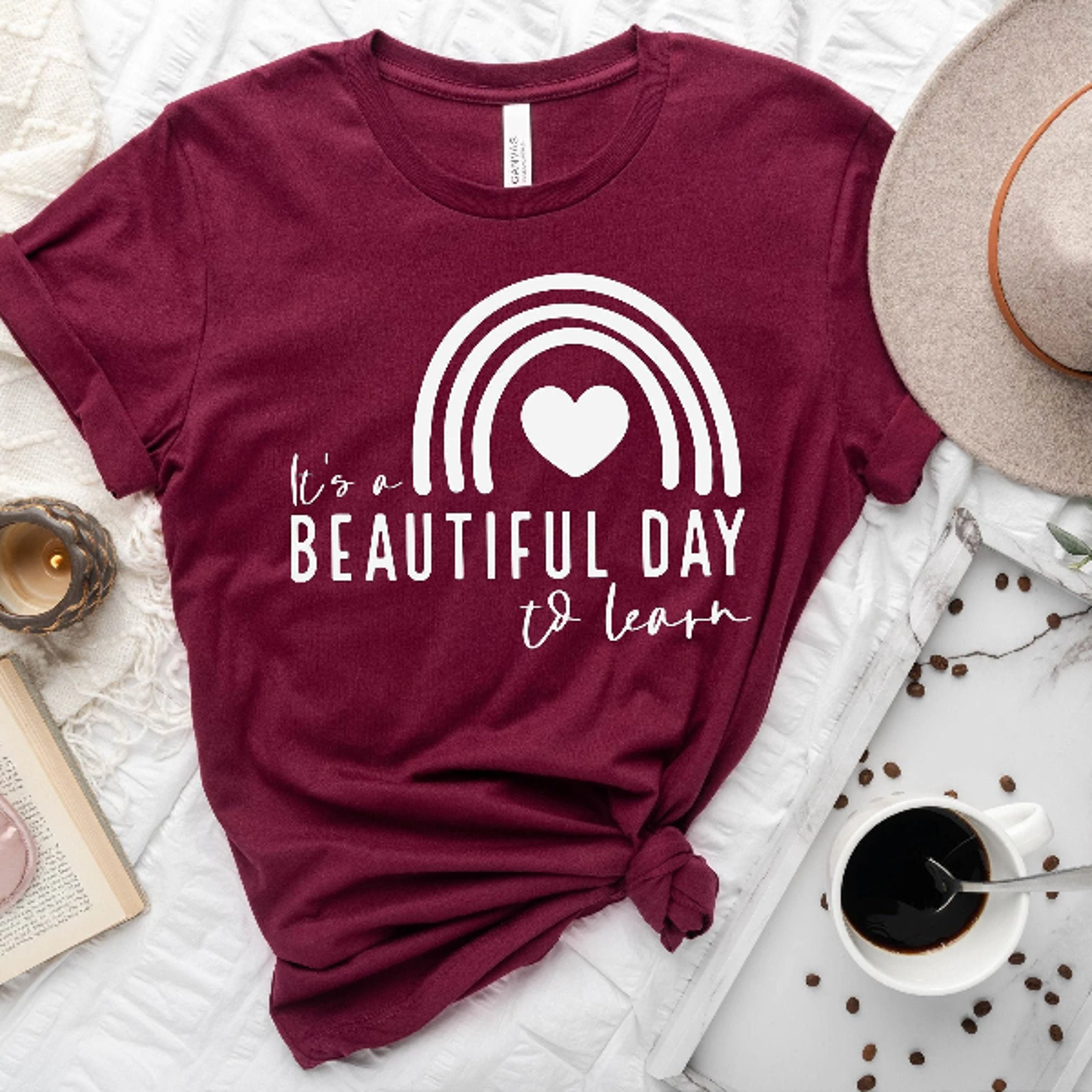it's a beautiful day to learn shirt, teacher shirt, teacher life tee, back to school shirt, teacher appreciation gift,