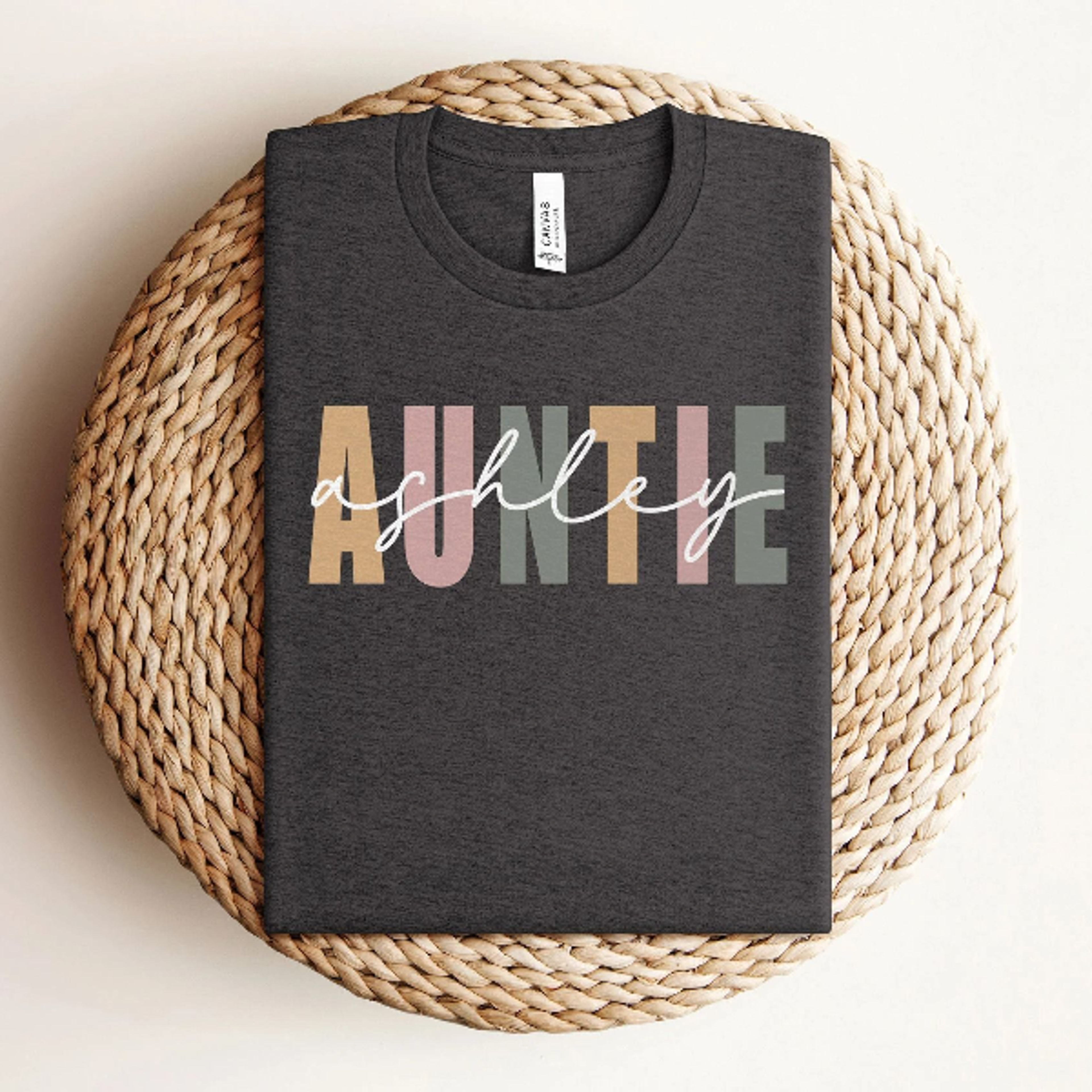 personalized auntie t-shirt, custom aunt shirt, pregnancy announcement gift, auntie to be tee