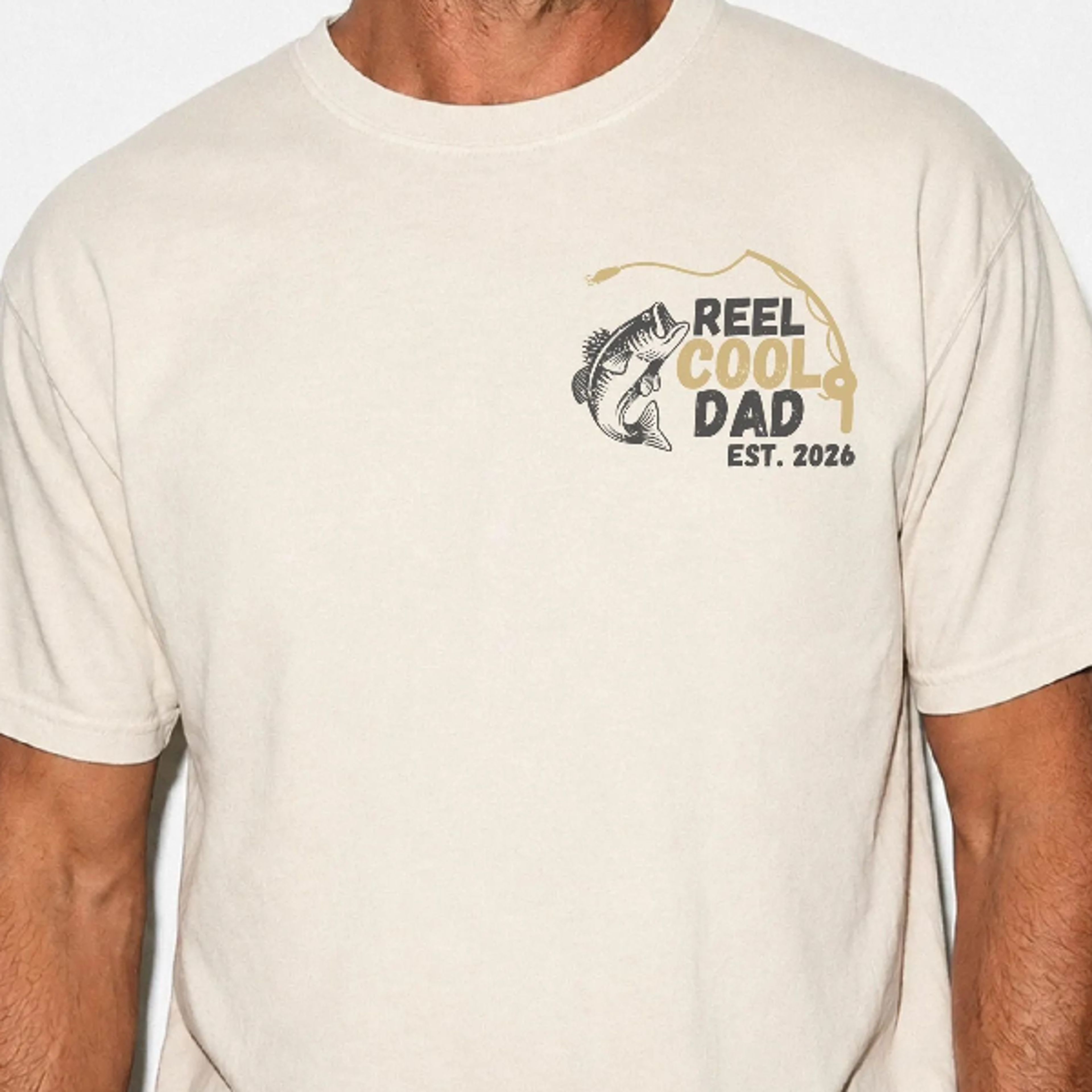 reel cool dad shirt, custom fishing dad shirt est 2026, father's day gift, funny dad fishing tee, cool dad shirt