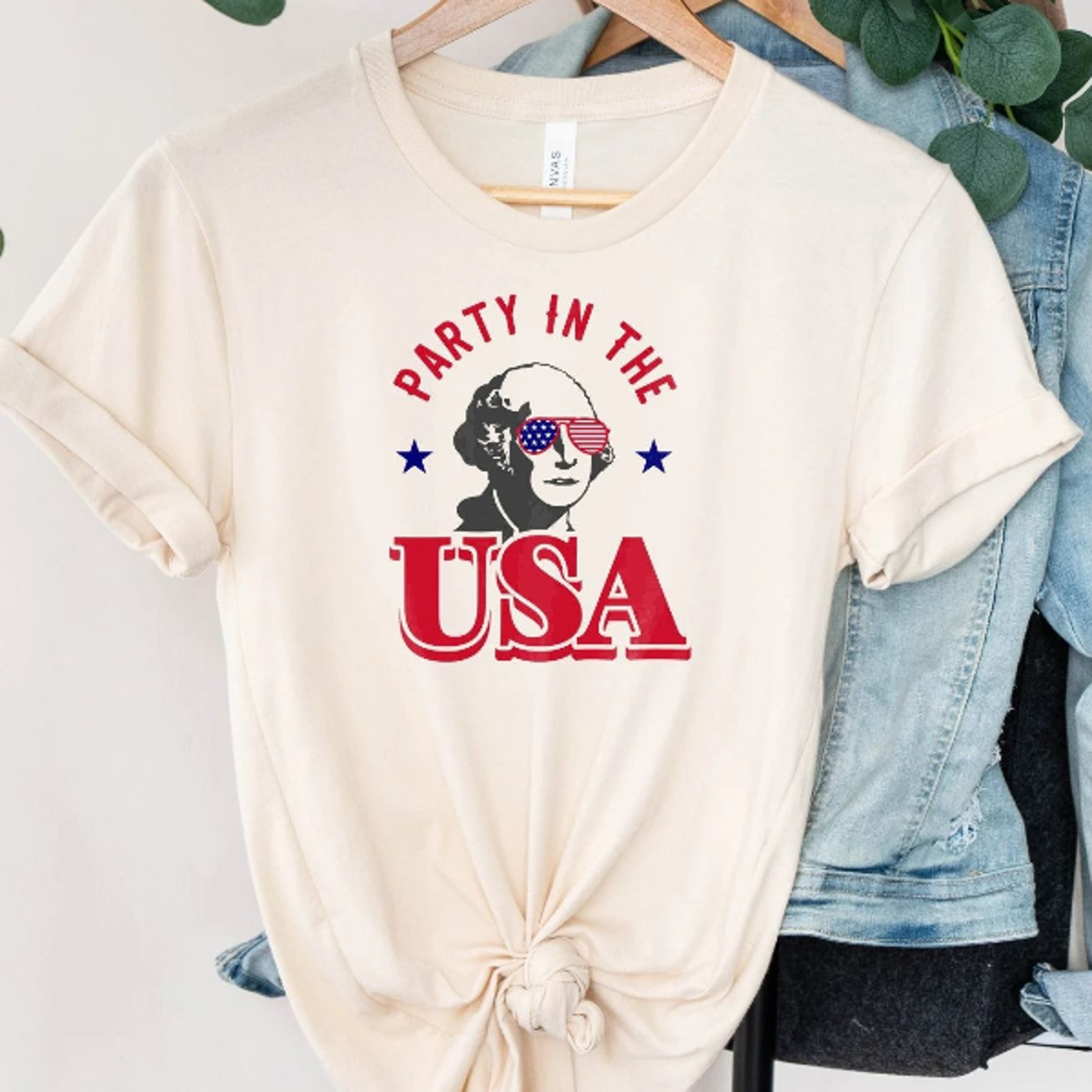 george washington party in the usa shirt, funny usa shirt, patriotic george washington shades tee