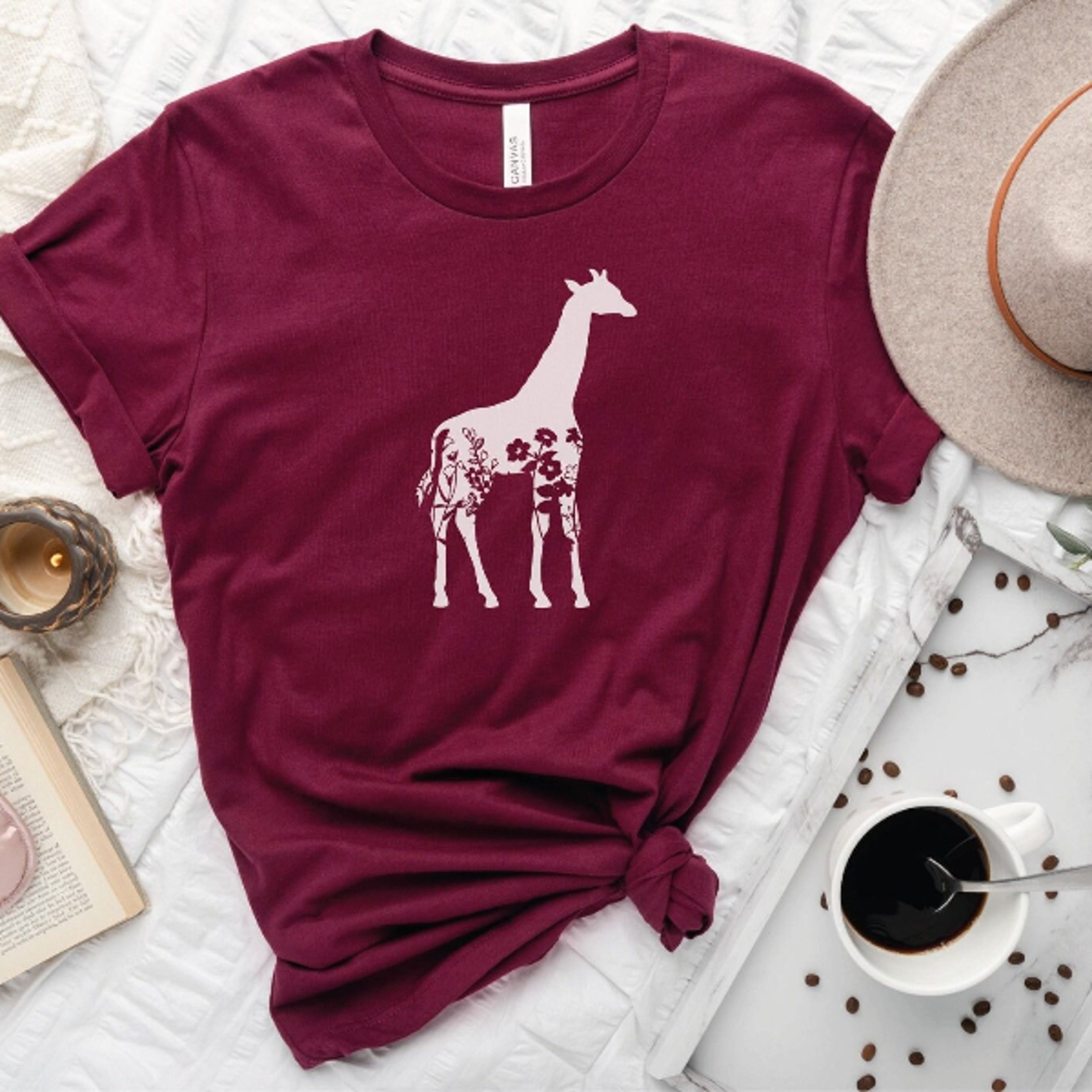 giraffe shirt, floral giraffe tee, cute giraffe shirt, giraffe lover shirt, zoo crew shirt, animal safari shirt