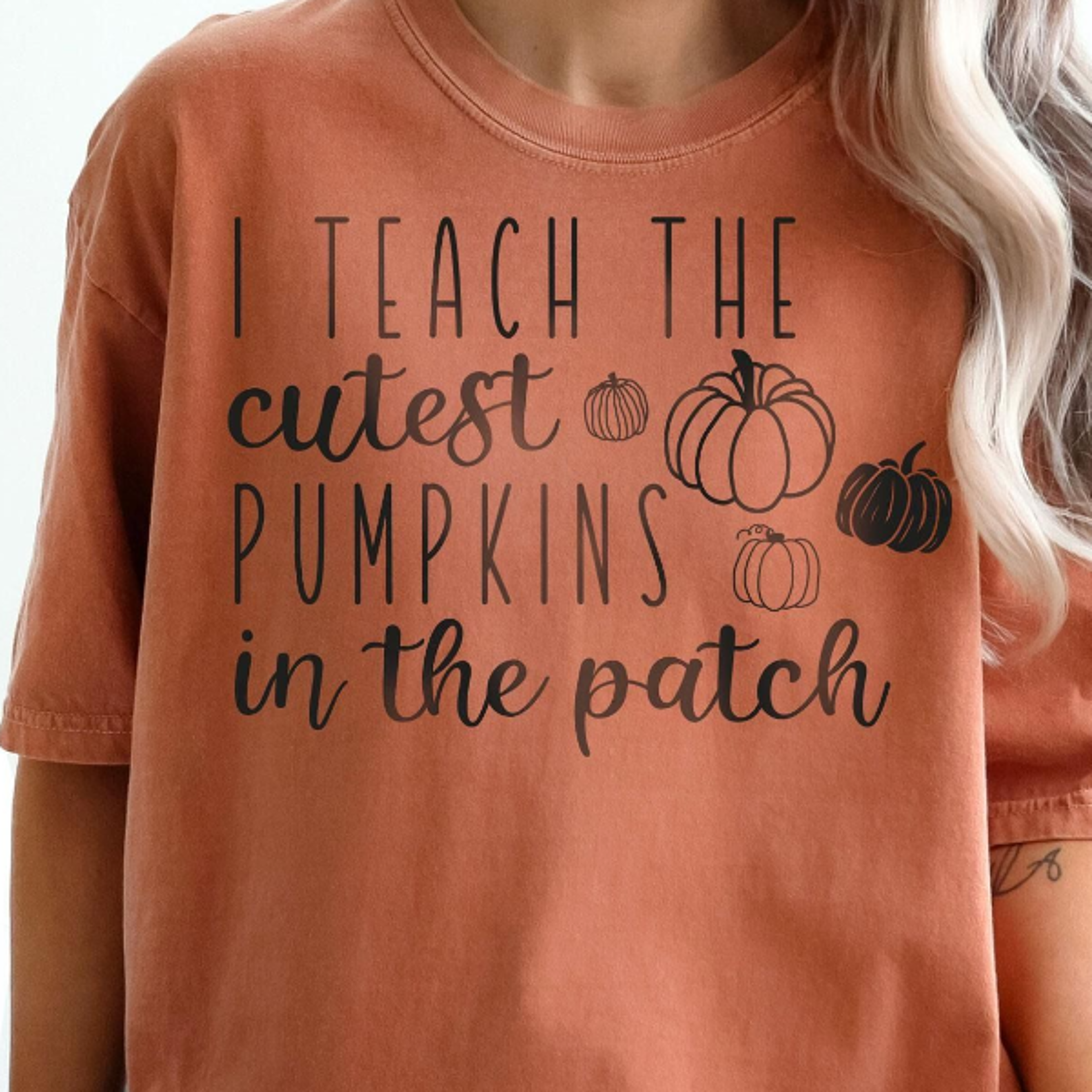 i teach the cutest pumpkins shirt, fall teacher shirt, halloween teacher tee, pumpkin teacher shirt