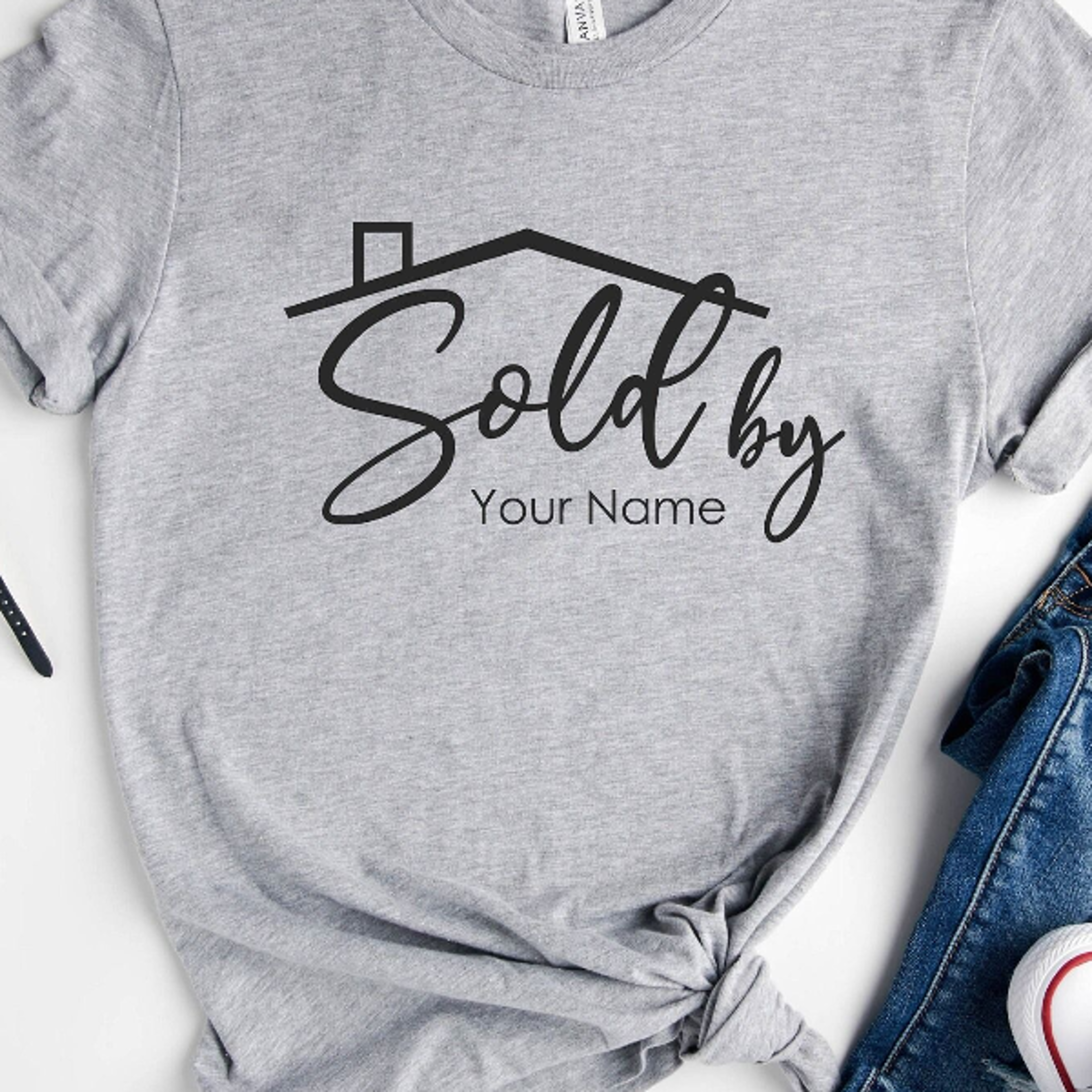 custom realtor shirt, sold by realtor tee, real estate agent shirt, realtor gift for her, personalized real estate shirt