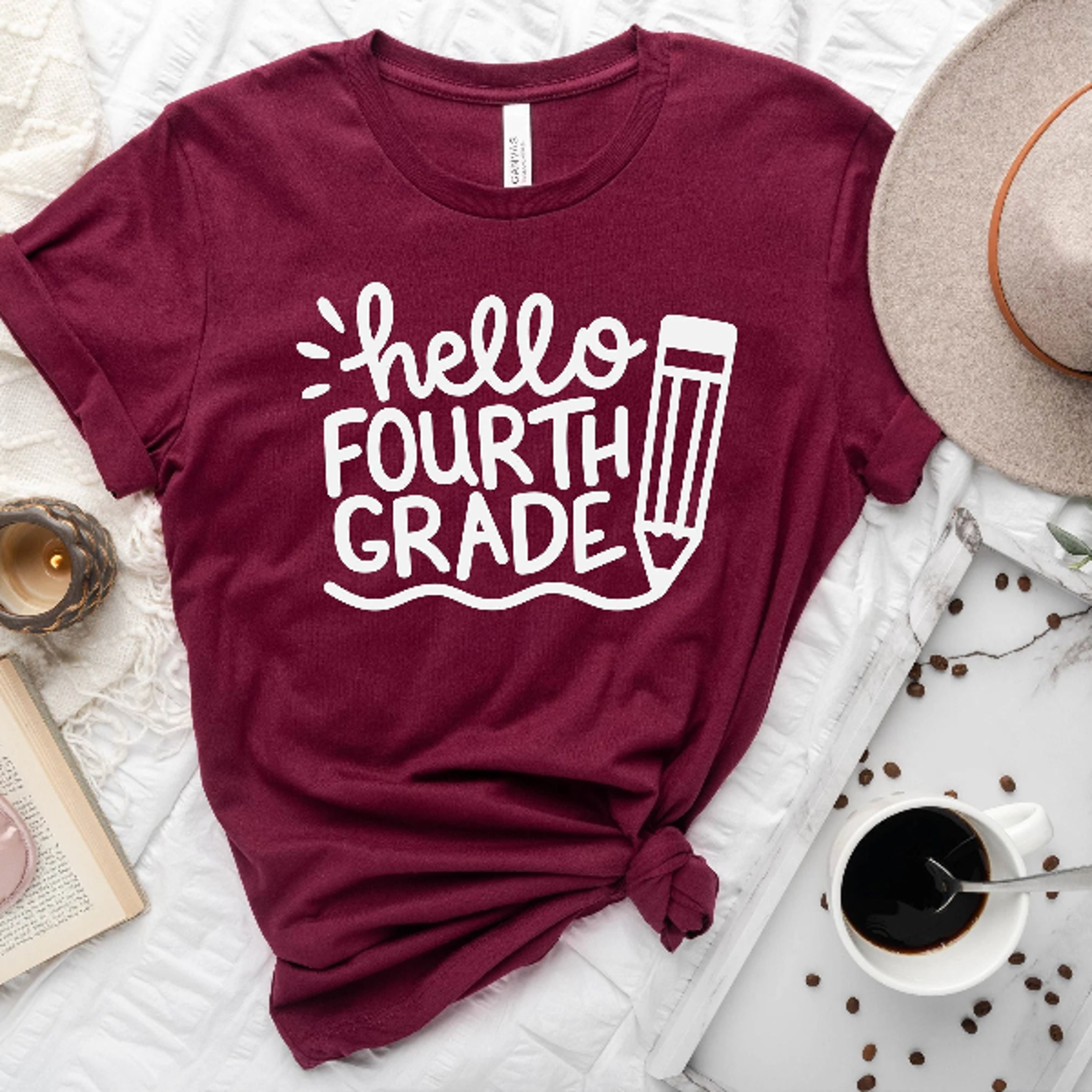 hello 4th grade shirt, 4th grade teacher shirt, teacher appreciation gift, back to school teacher tee