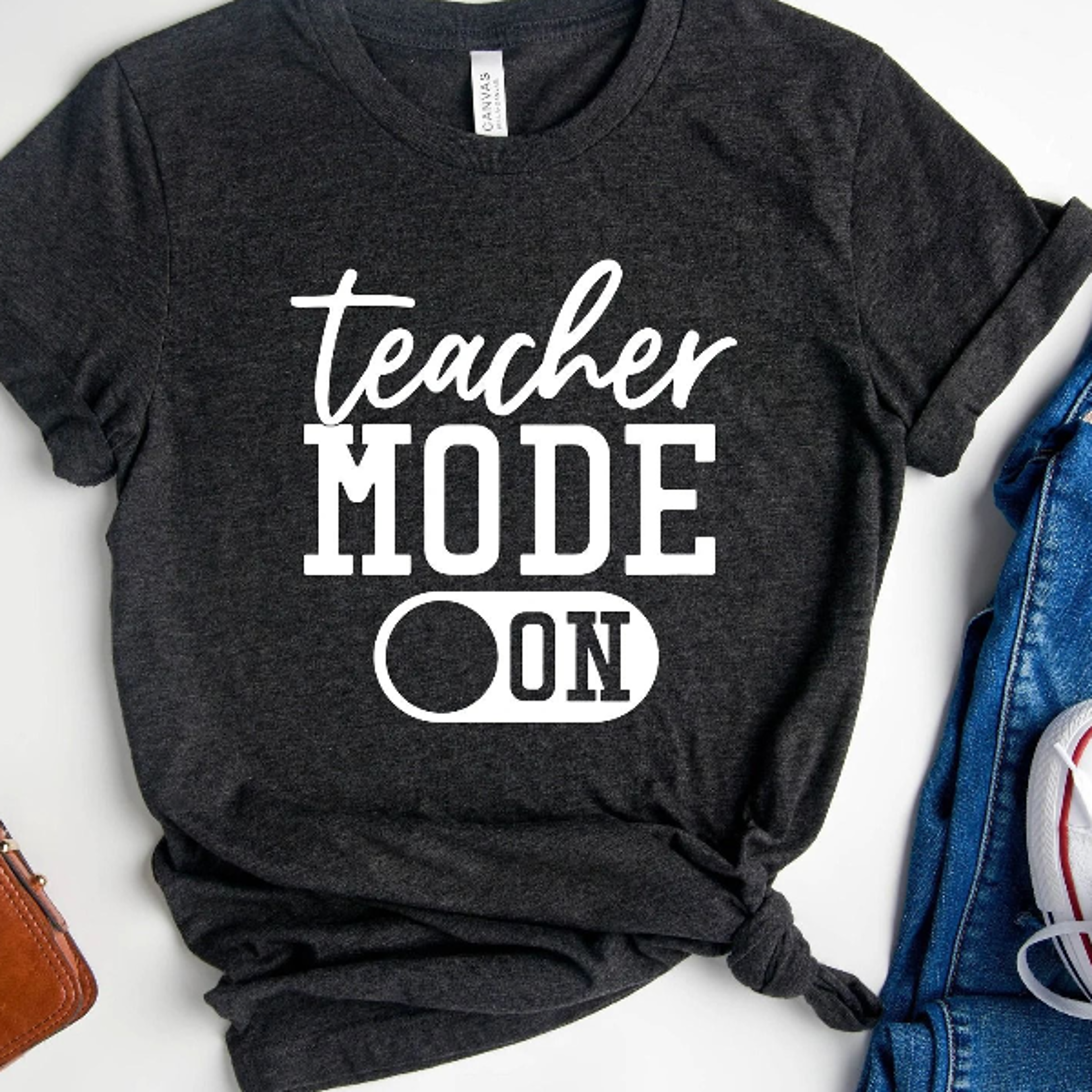 teacher shirts, funny teacher shirt, teacher shirt gift, teacher mode on, teacher appreciation gift