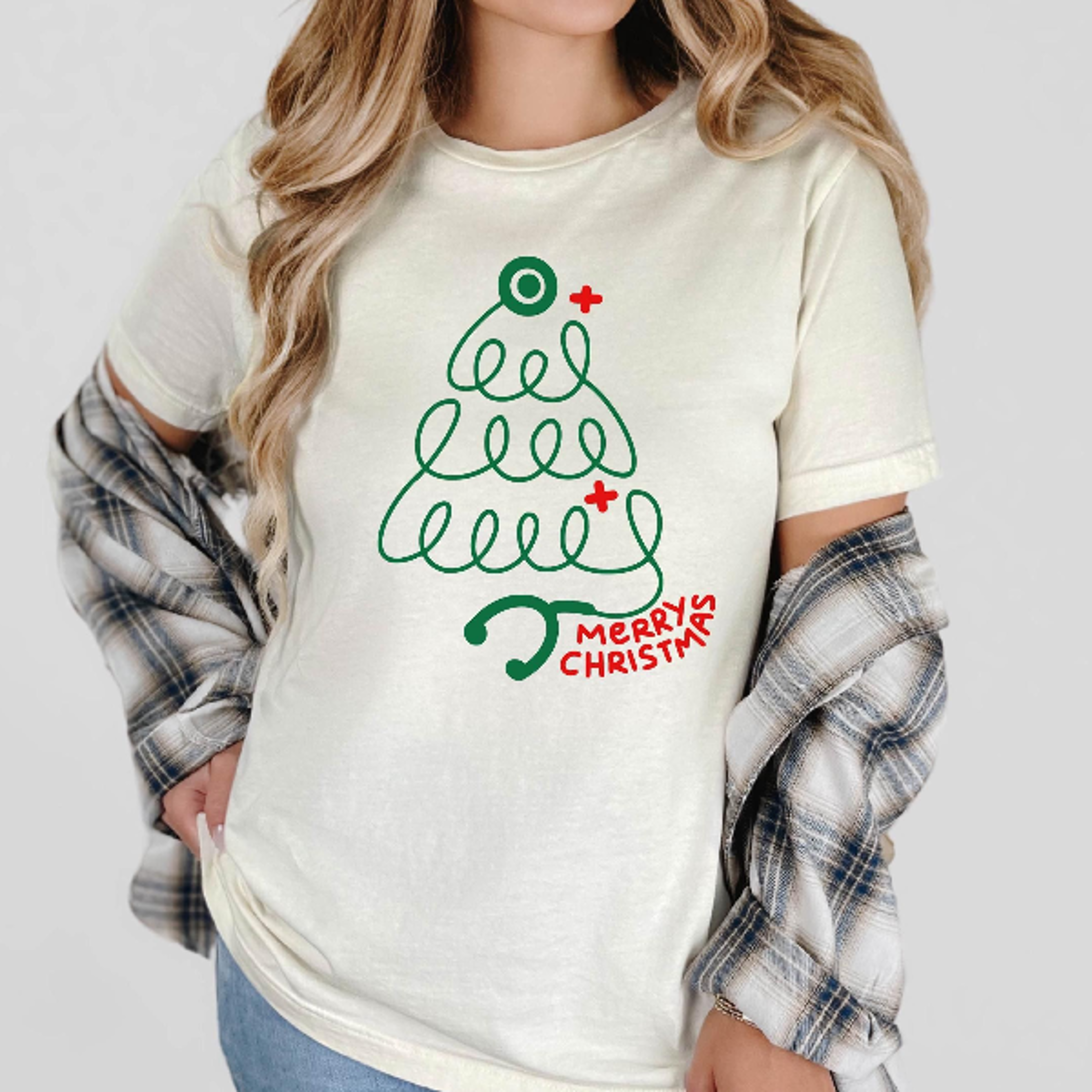 christmas nurse shirt - stethoscope christmas tree shirt - merry christmas nurse t-shirt - christmas gift for nurses