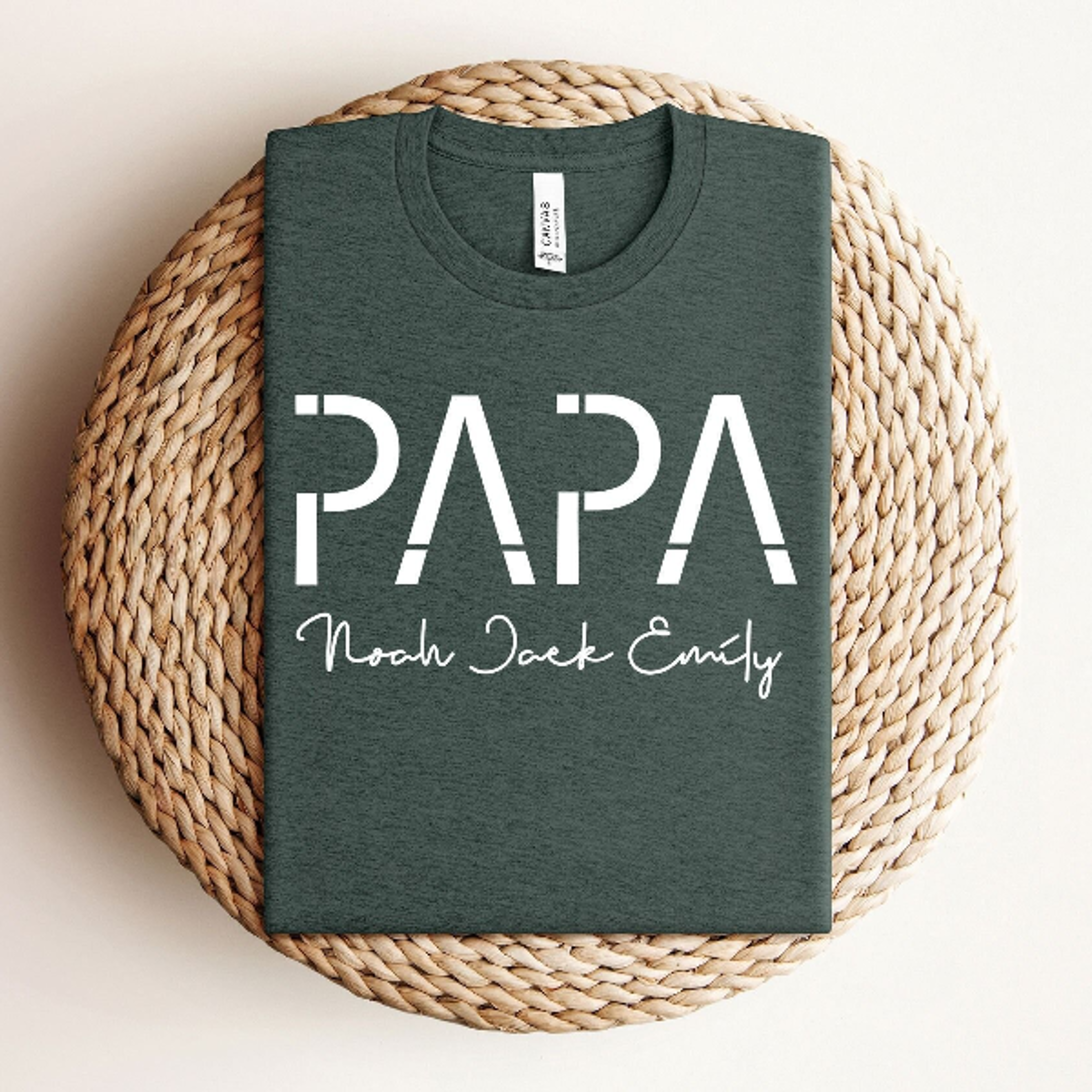 custom papa shirt - papa t-shirt with kids names - father's day gift - personalized papa shirt