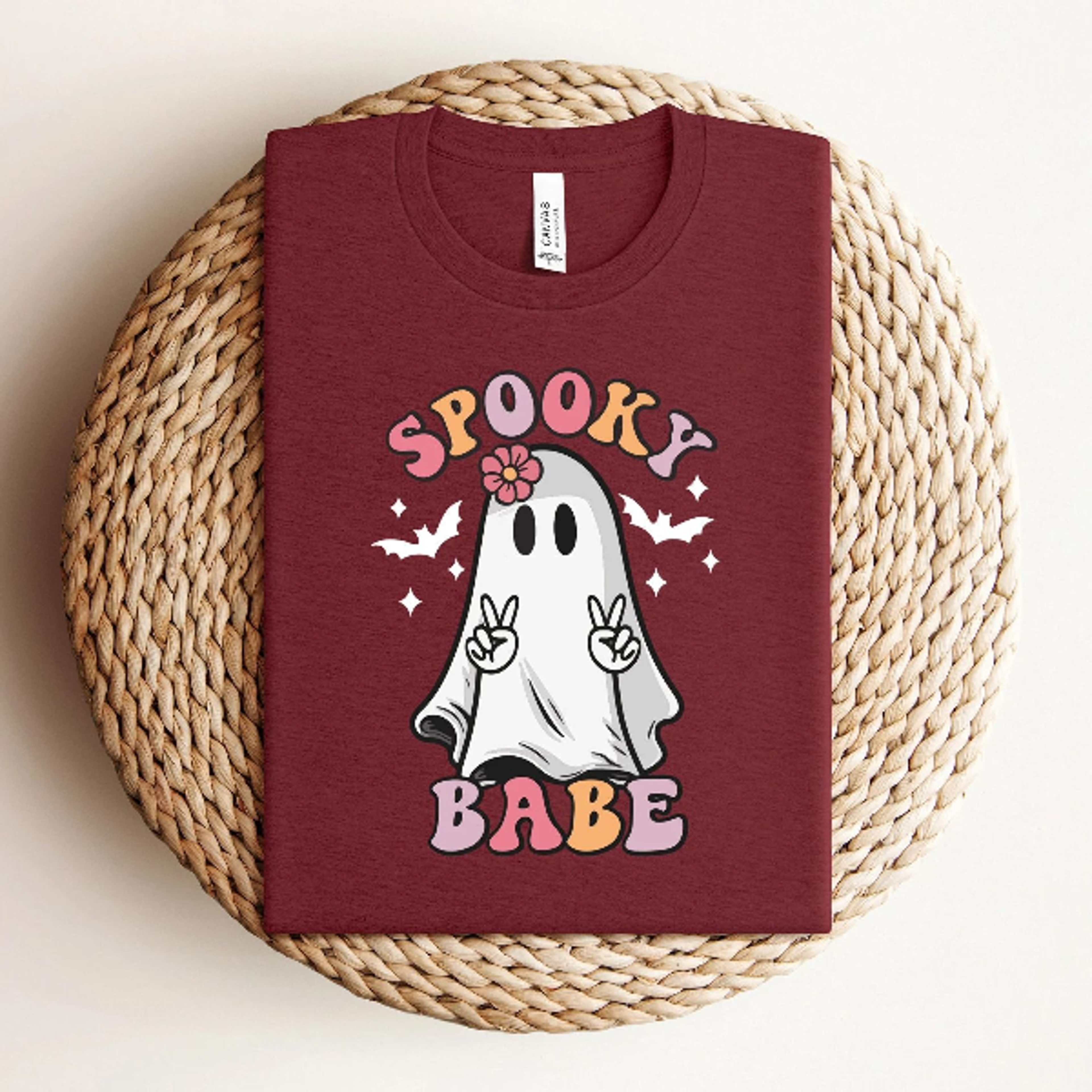 spooky babe ghost halloween shirt, halloween ghost tee, spooky season outfit, spooky ghost shirt