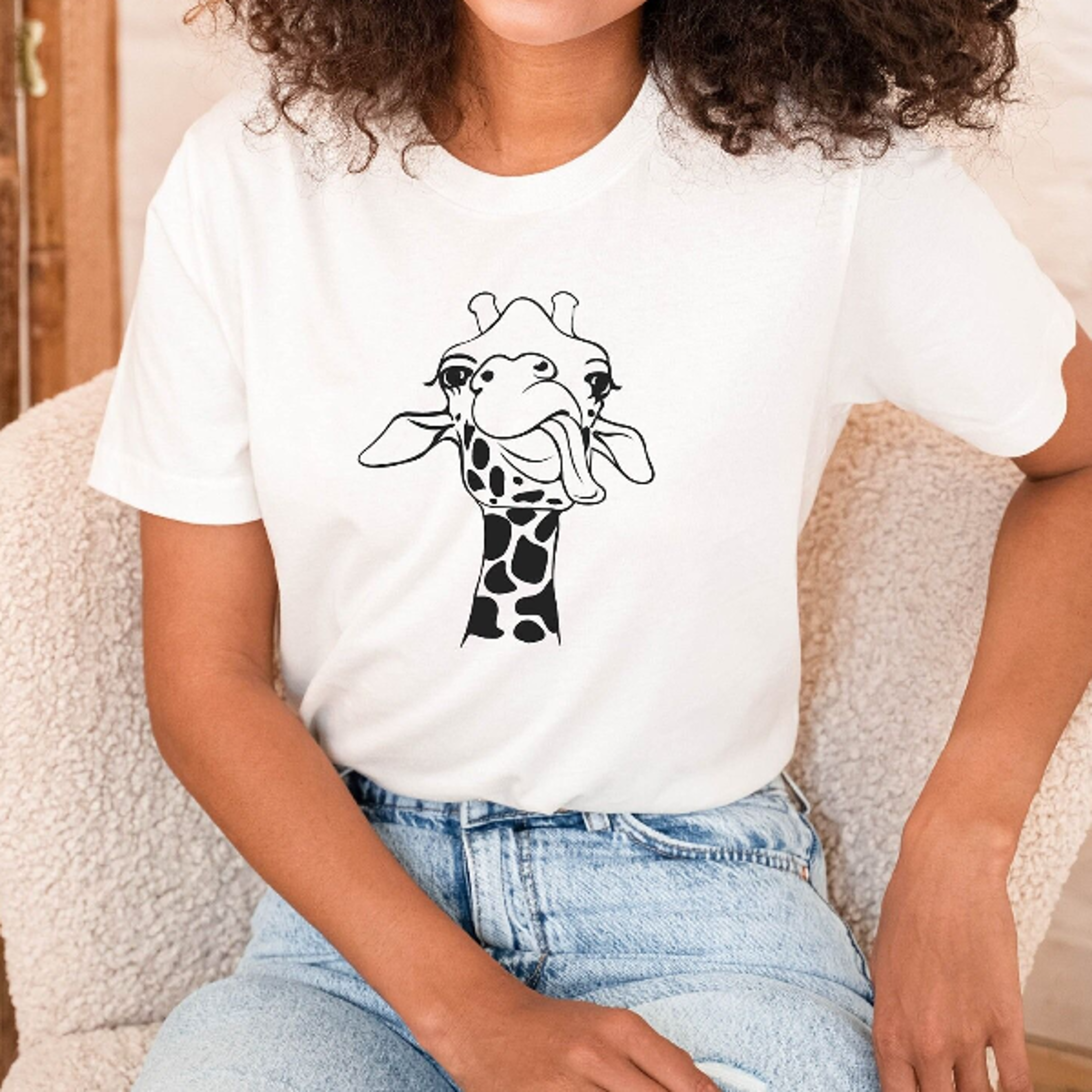 funny giraffe shirt | giraffe shirt | sarcastic comic animal tee for giraffe lovers
