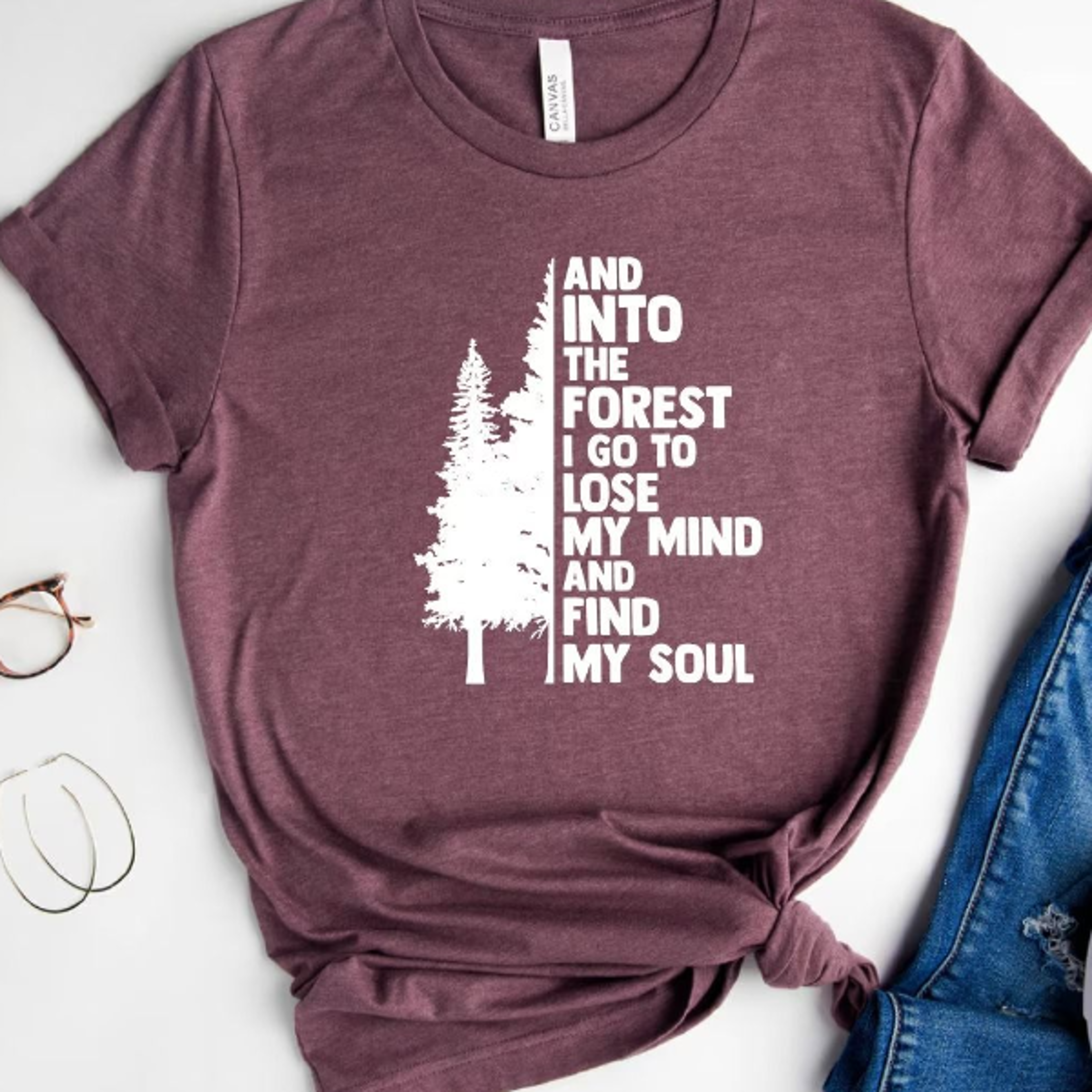 pine tree shirt | forest shirt | and into the forest i go camping & hiking graphic tee