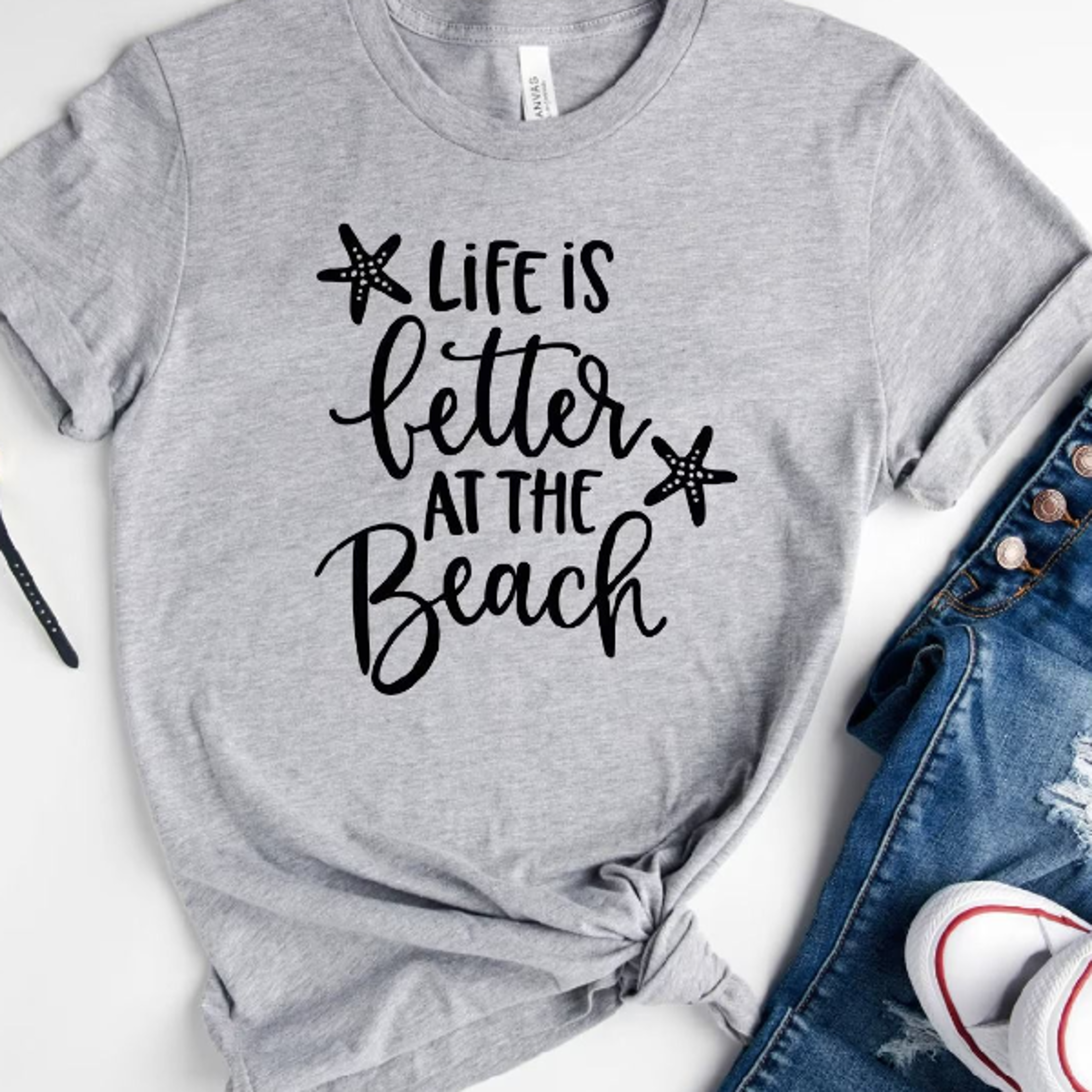 life is better at the beach shirt | beach vibes shirt | summer vacation graphic tee for beach lovers