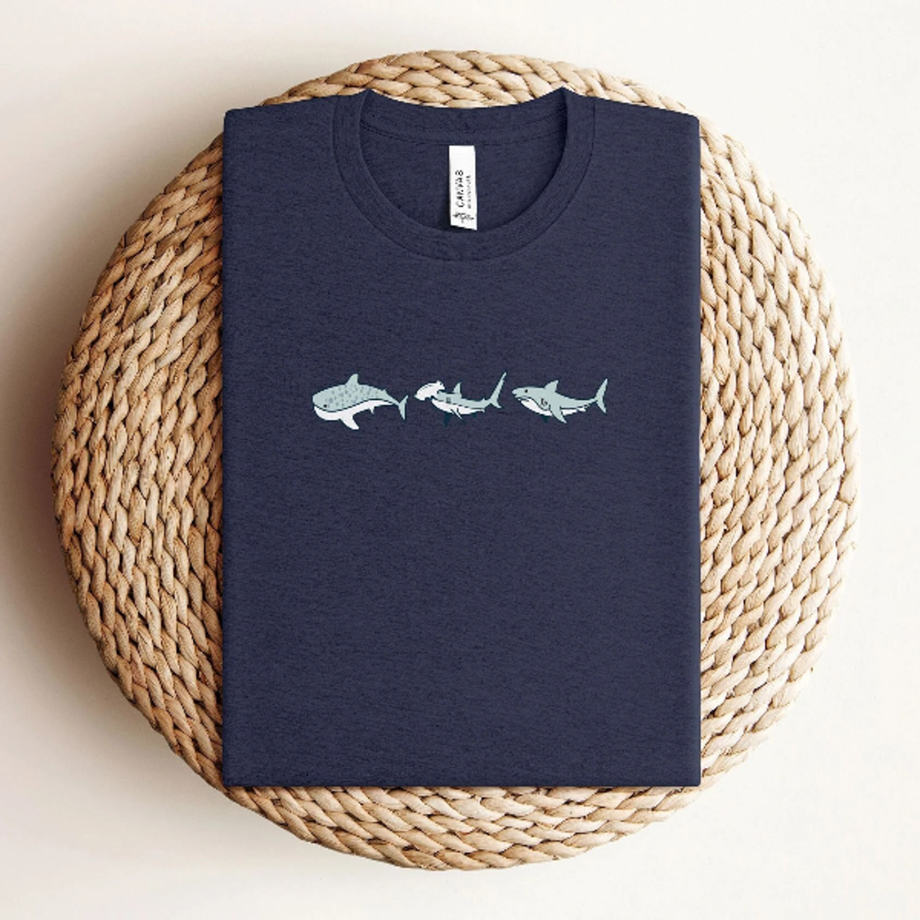 minimalist shark t-shirt | great white shark shirt | marine biology graphic tee for ocean lovers