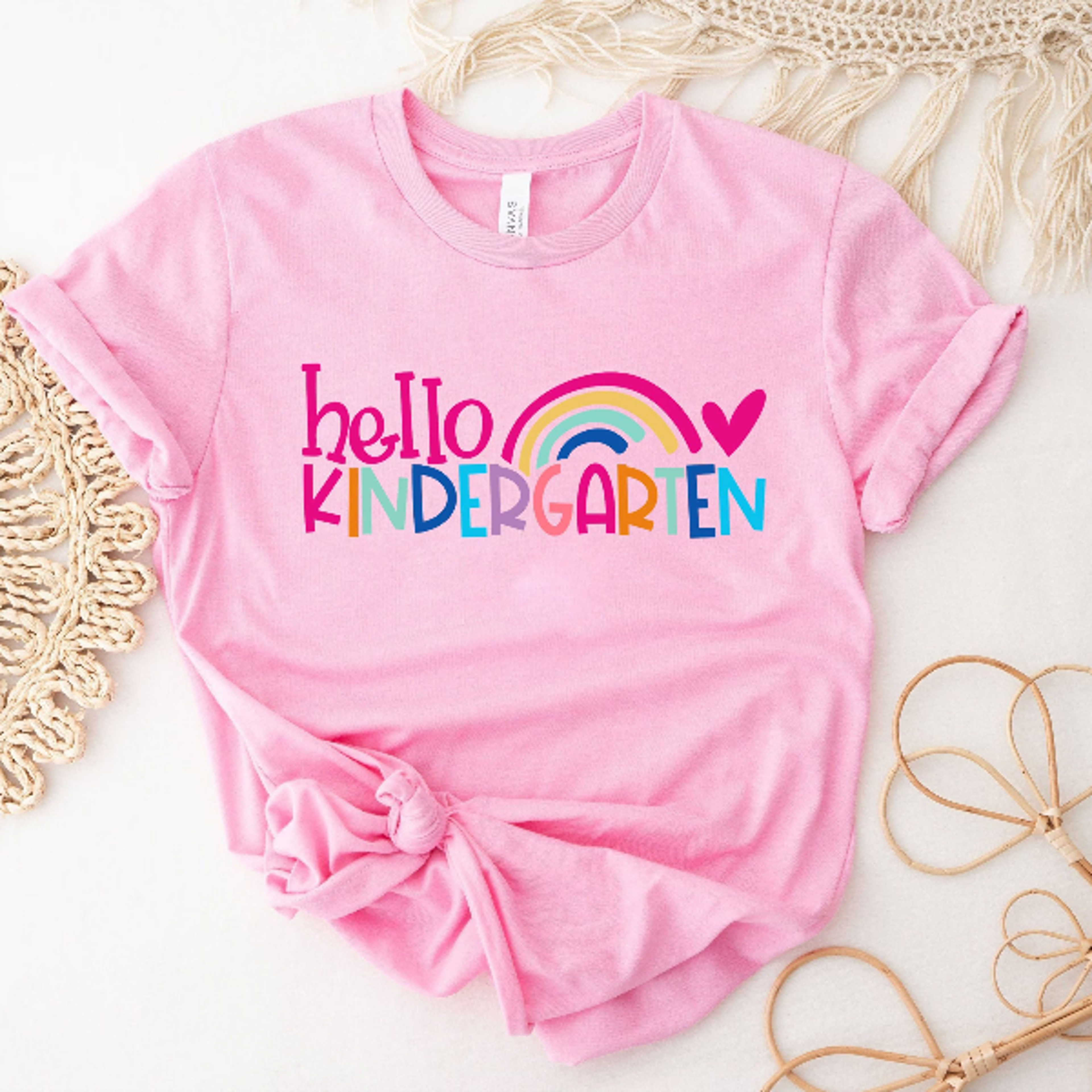 hello kindergarten shirt | kindergarten student shirt | first day of school graphic tee