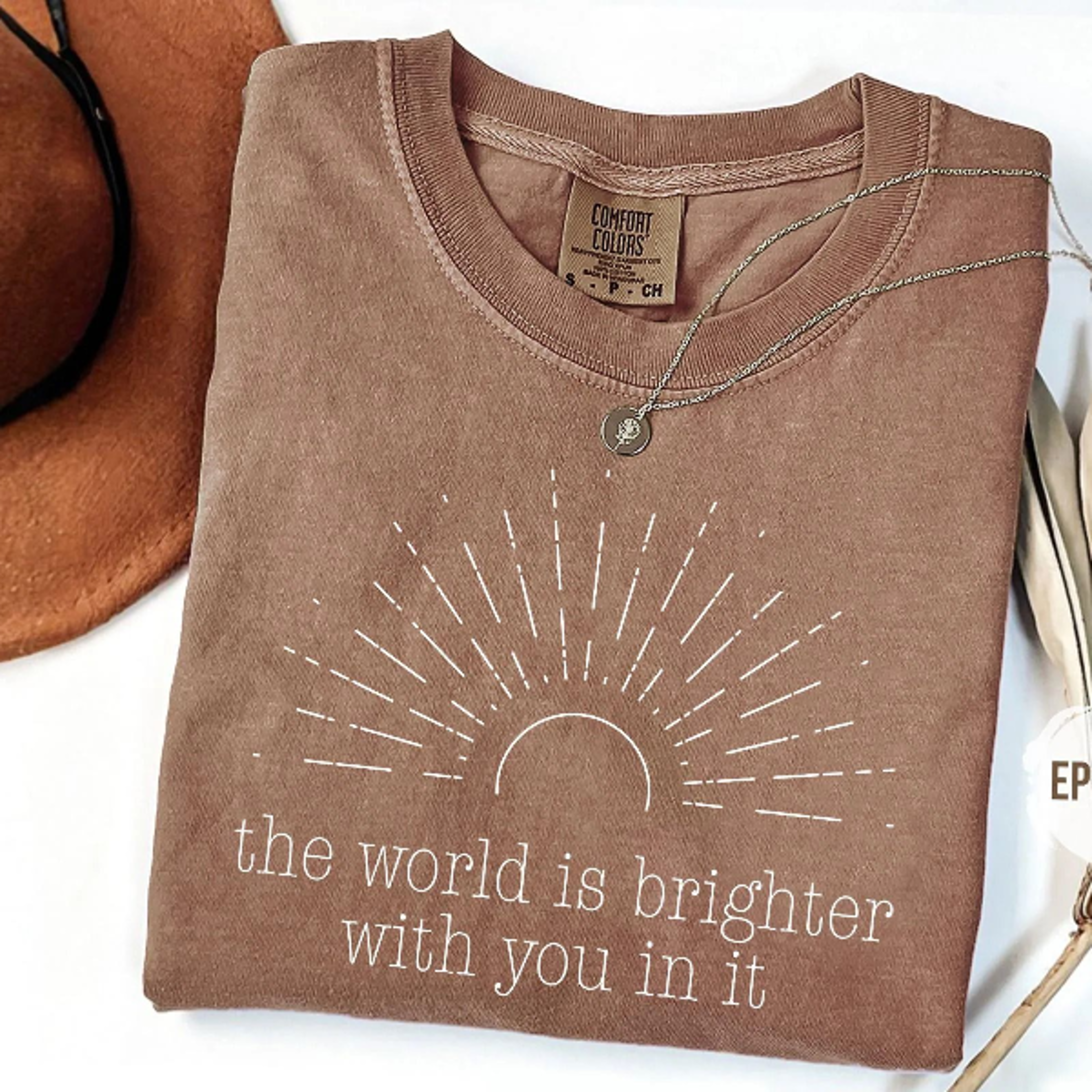 the world is brighter with you in it shirt | mental health shirt | inspirational quote graphic tee