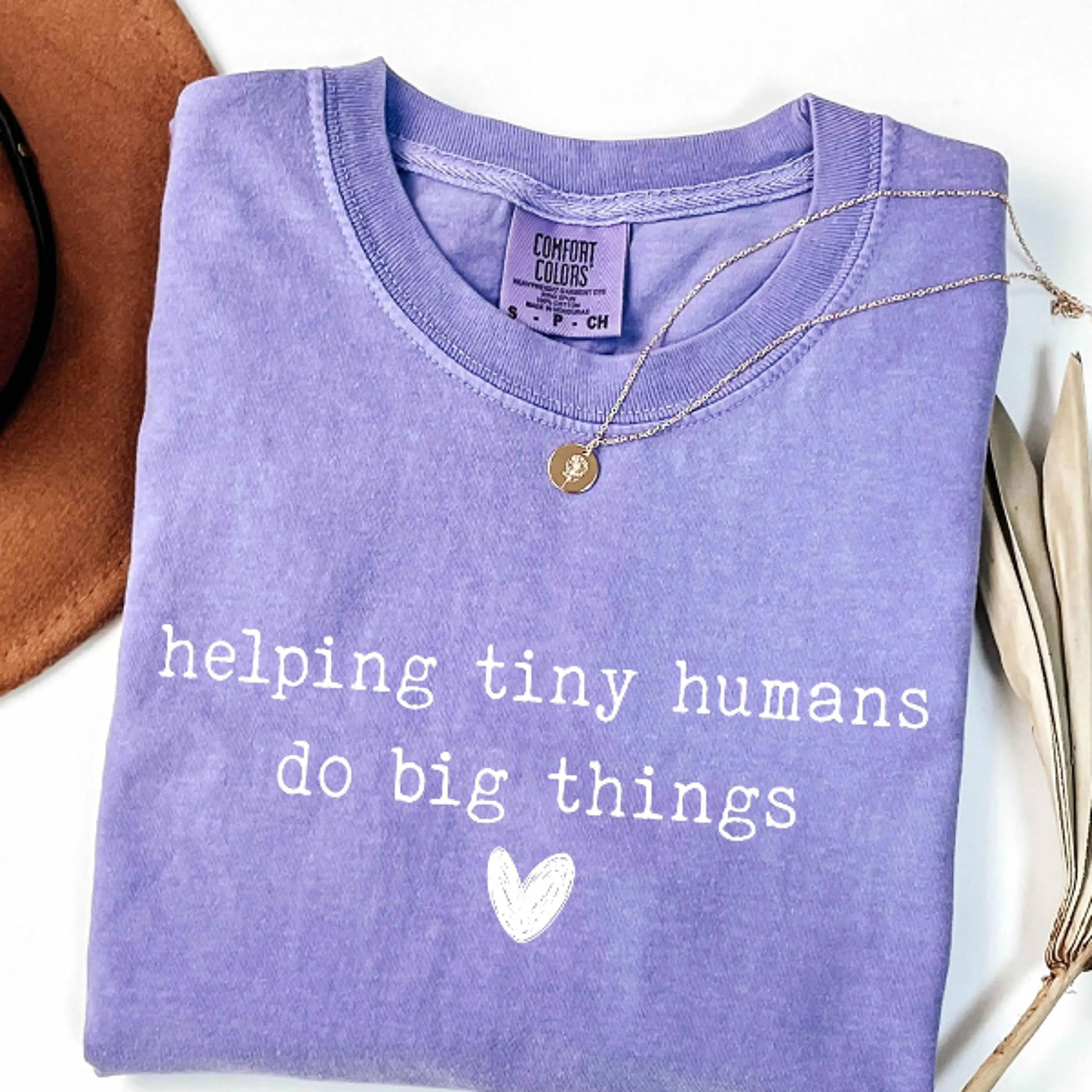 helping tiny humans do big things t shirt | inspirational teacher tee | cute educator graphic shirt