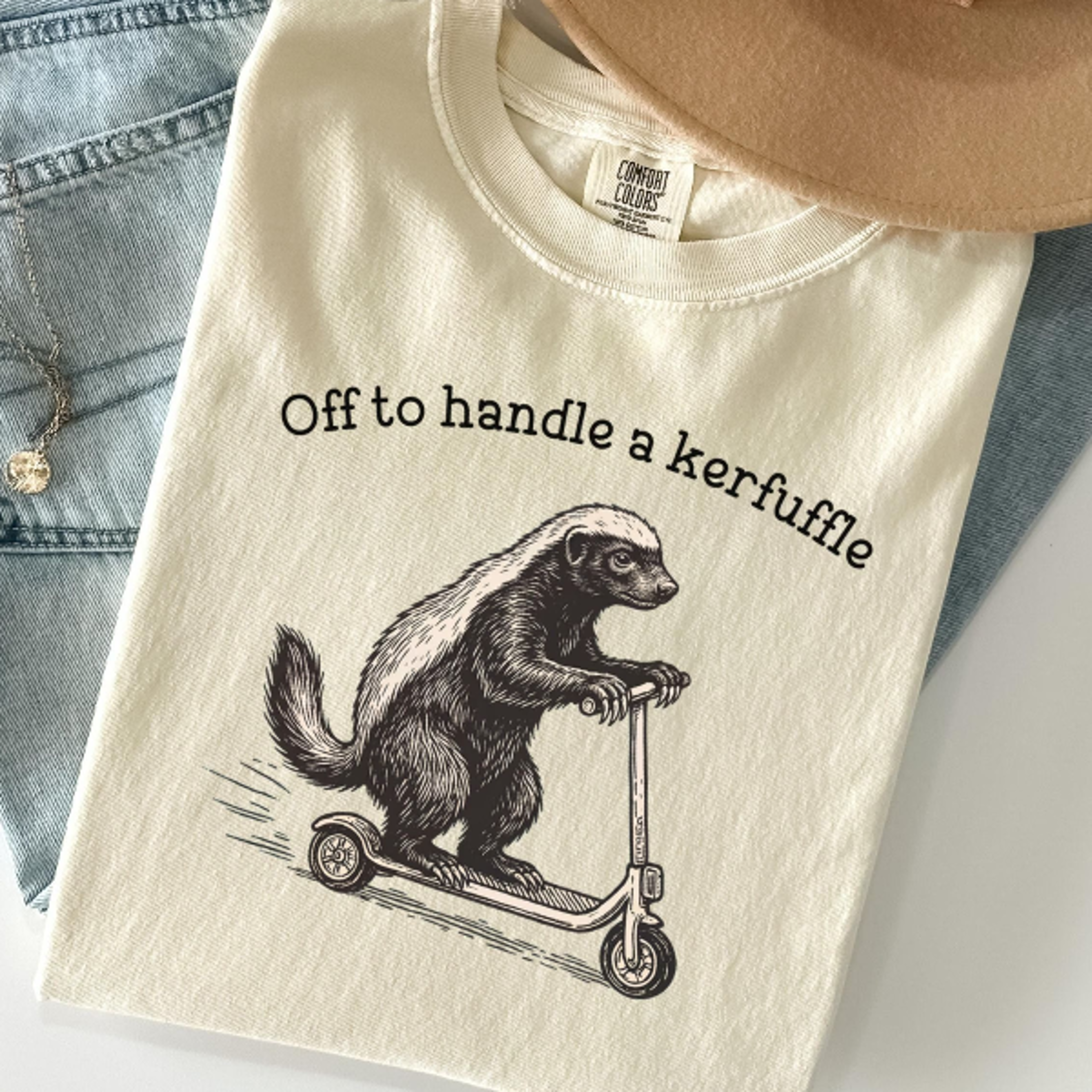 kerfuffle honey badger shirt | funny human resources scooter tshirt | sarcastic office humor tee