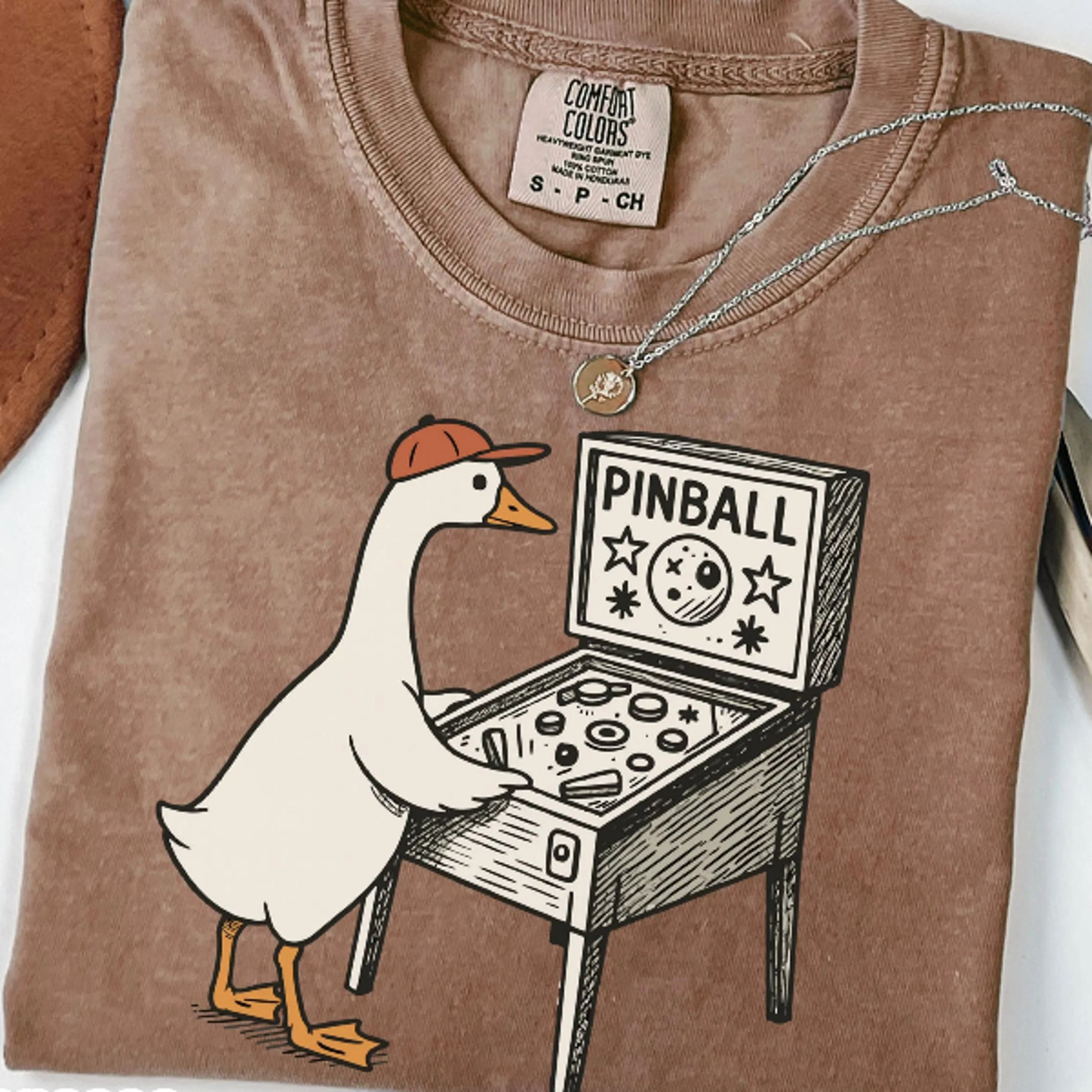 pinball goose shirt | funny goose pinball t-shirt | retro arcade gamer graphic tee