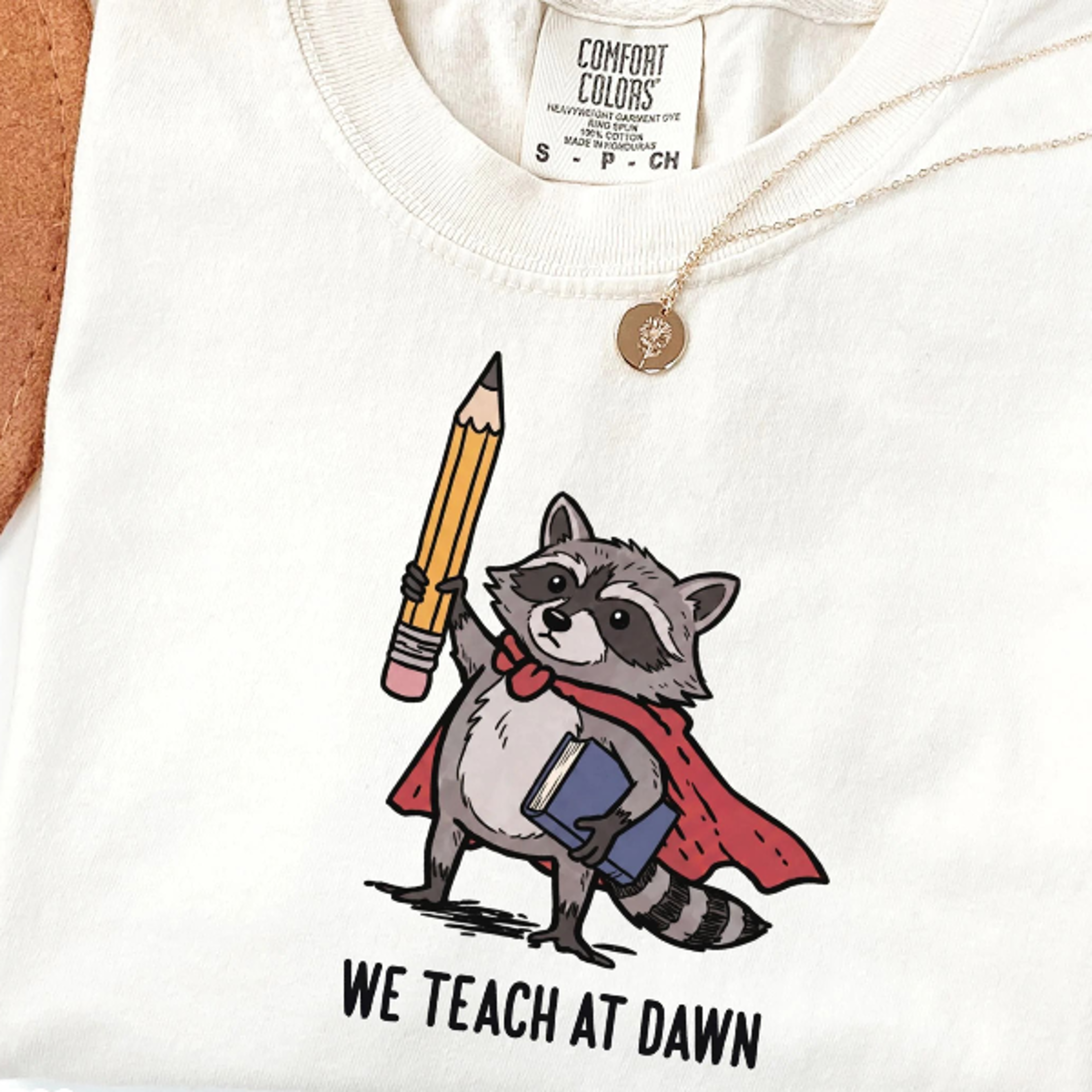 funny raccoon teacher shirt | teacher shirt | we teach at dawn kindergarten tee