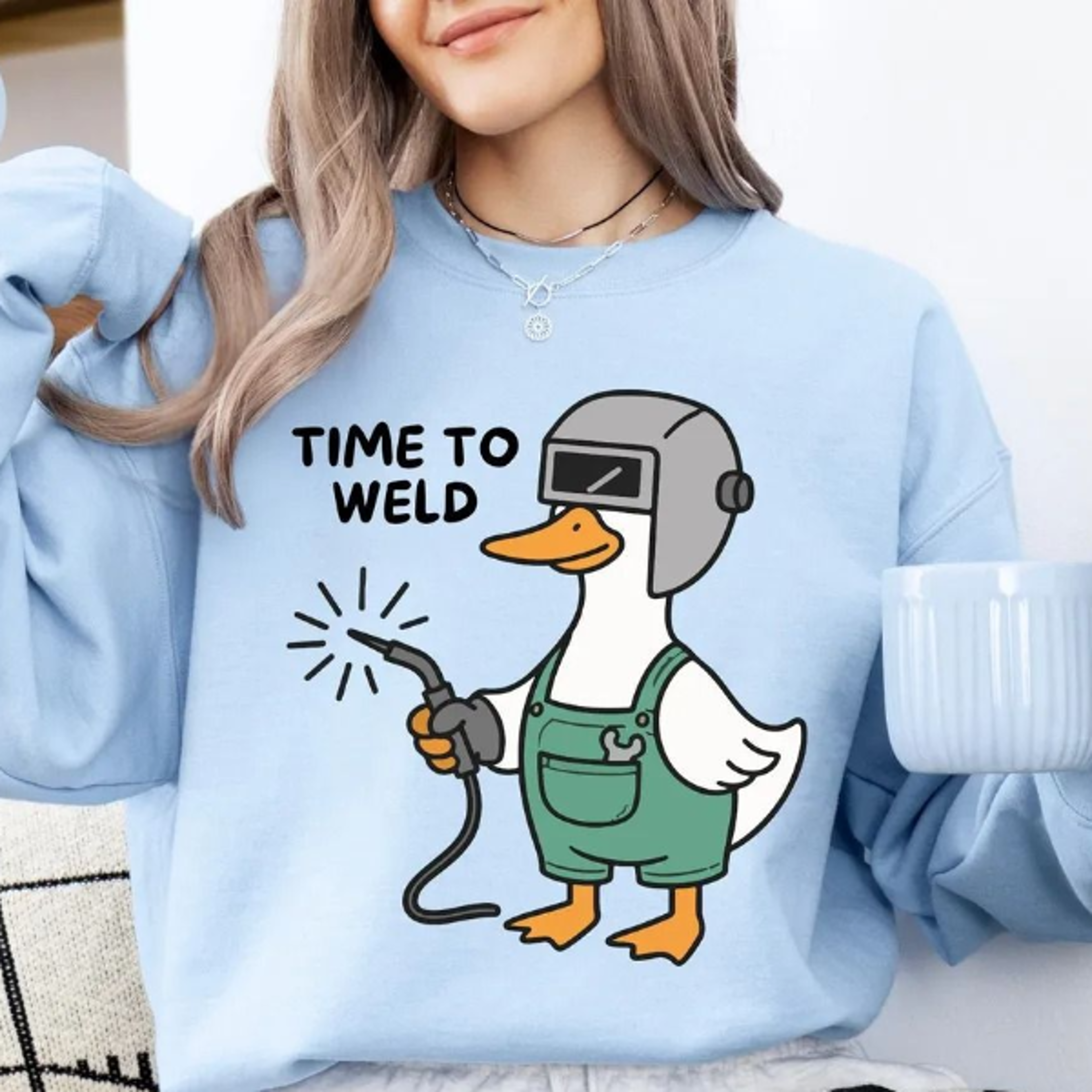 funny welder shirt | women in construction | welding graphic sweatshirt | work humor | construction gift | unisex novelt