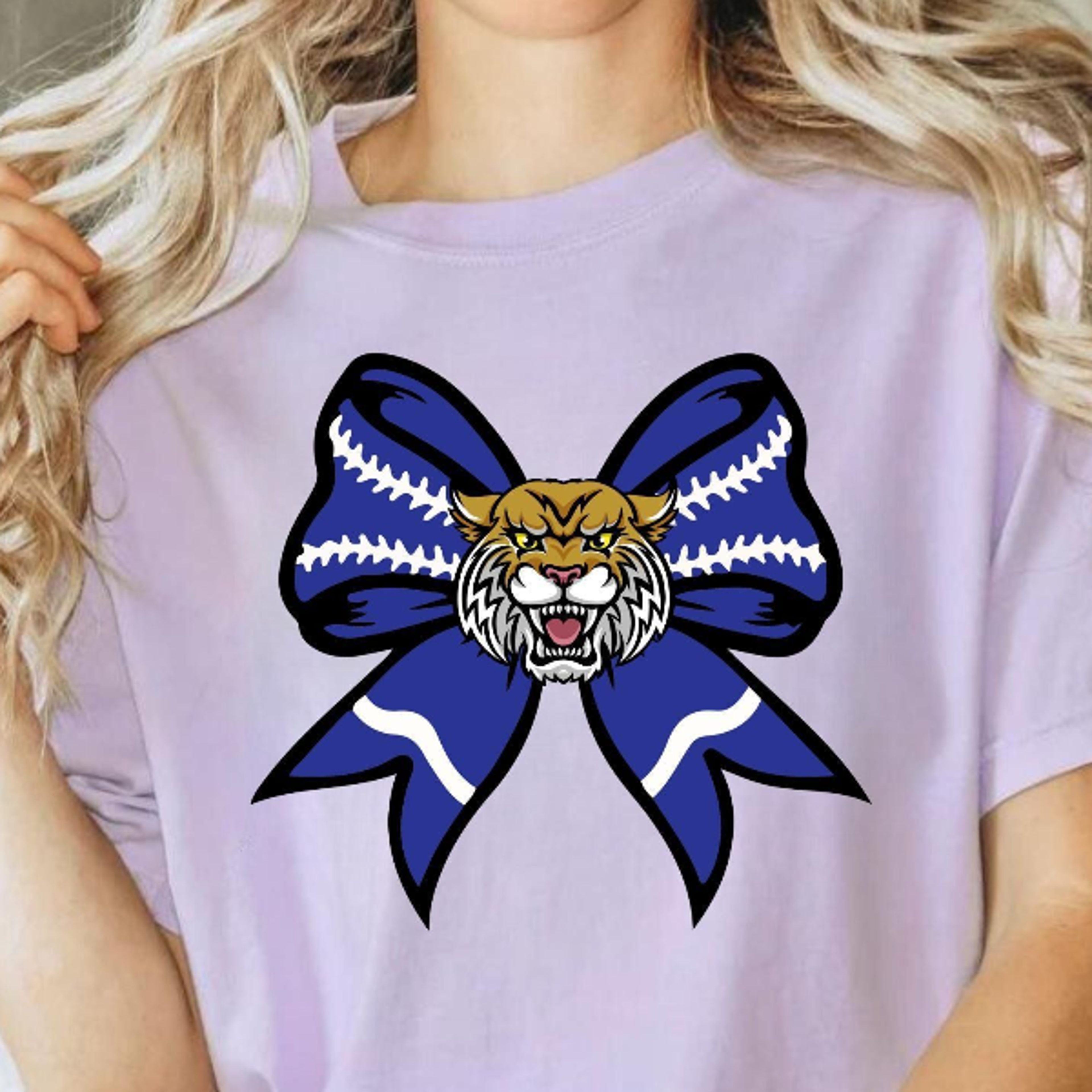 football t-shirt | high school football team shirt | mascot bow shirt | coquette bows school spirit | cheer mascot | boo