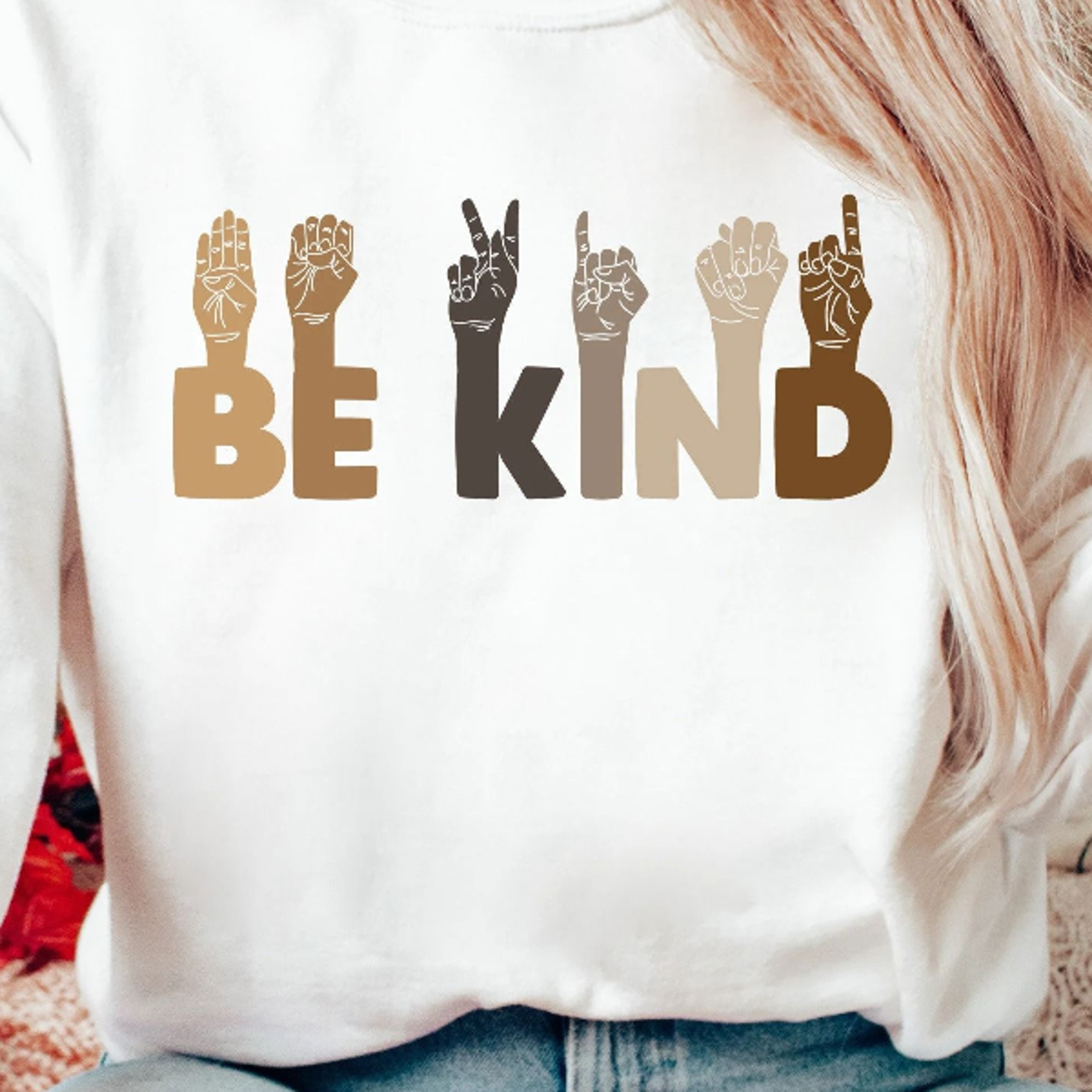 kindness sweatshirt | be kind sign language shirt | be kind shirt | anti-racism shirt | love shirt sign language | teach