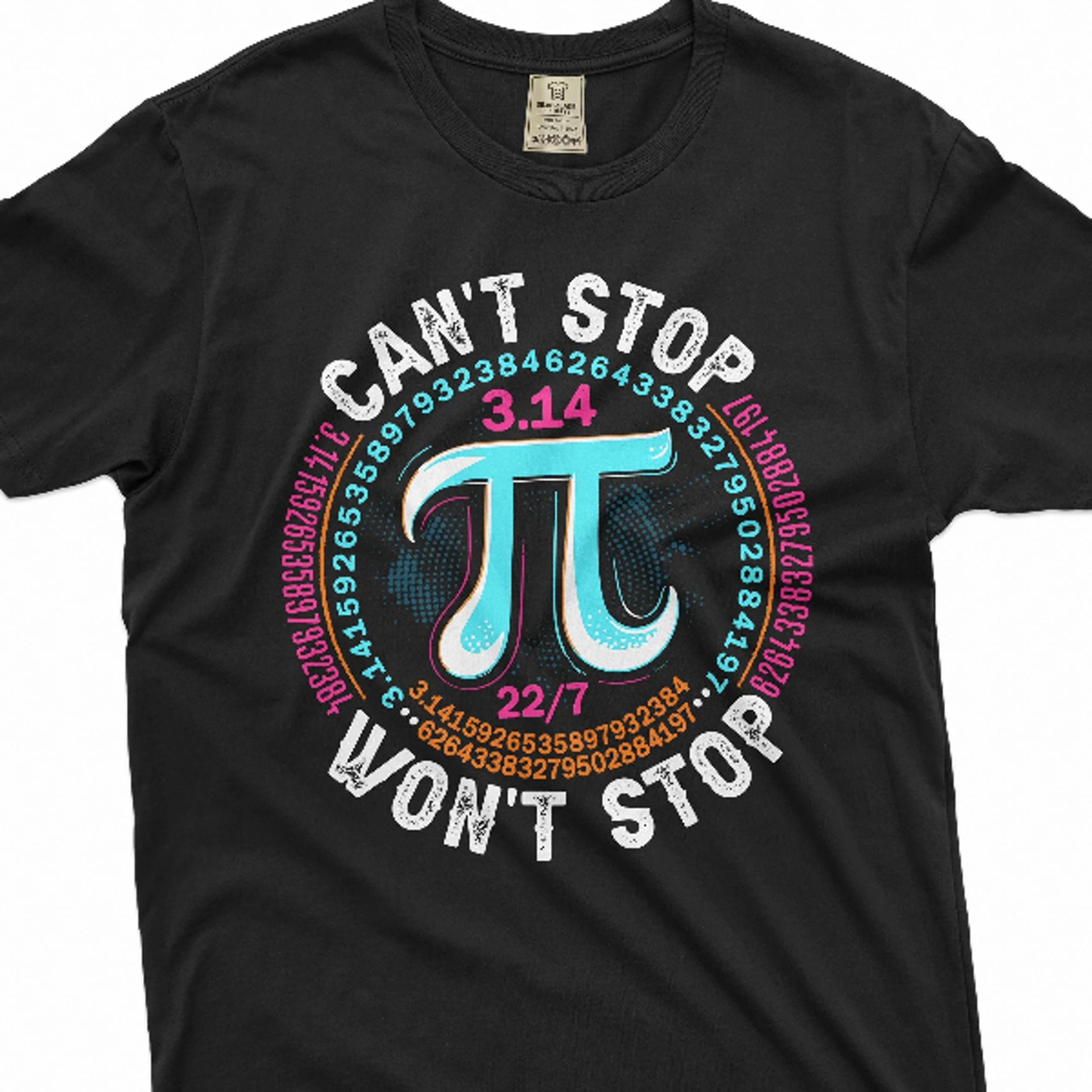 men's funny math t-shirt mathematical constant 3.14 pi tee shirt geeky science math tee shirt