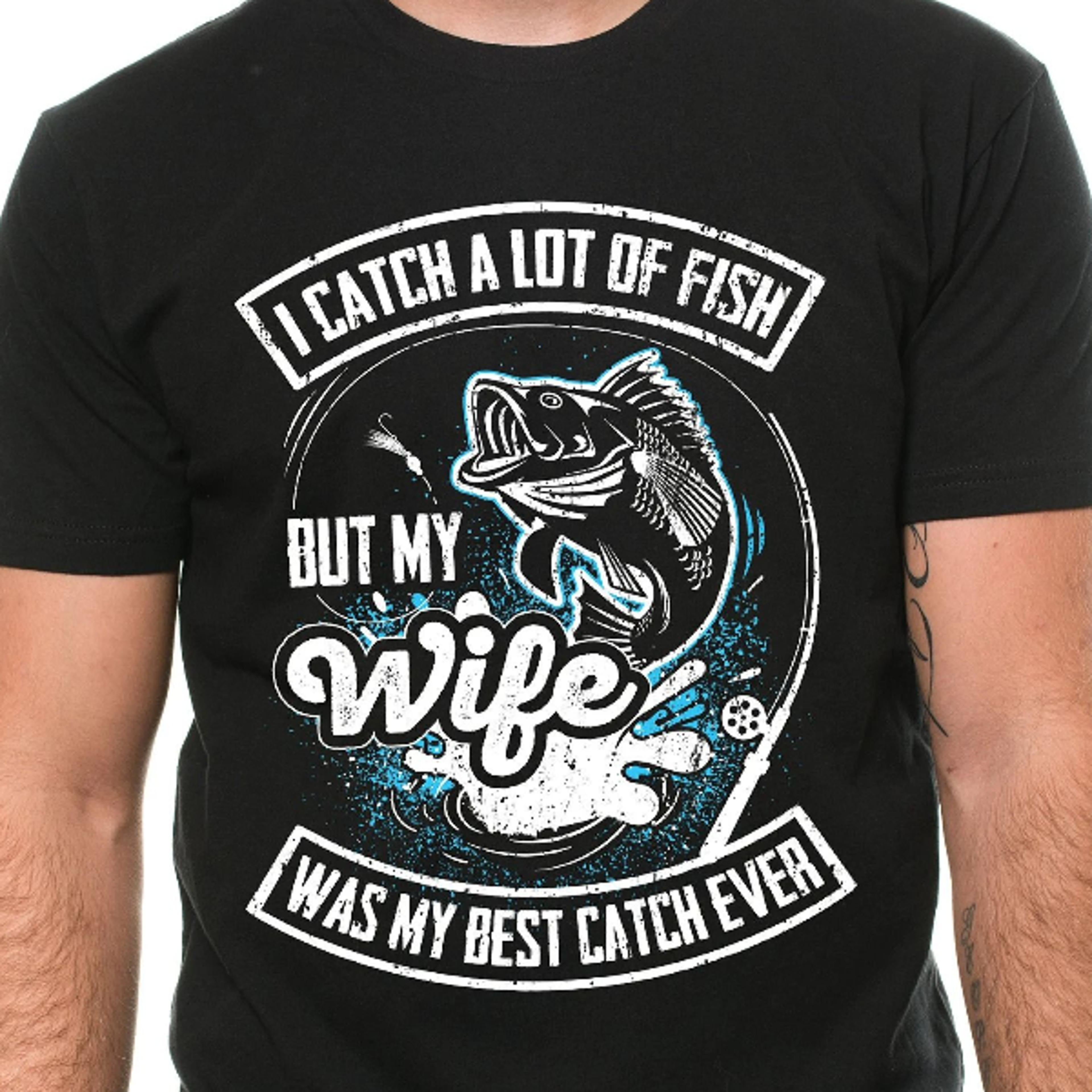 men's funny fishing t-shirt my wife by best catch fisherman funny gifts anniversary marriage husband gift tee shirt