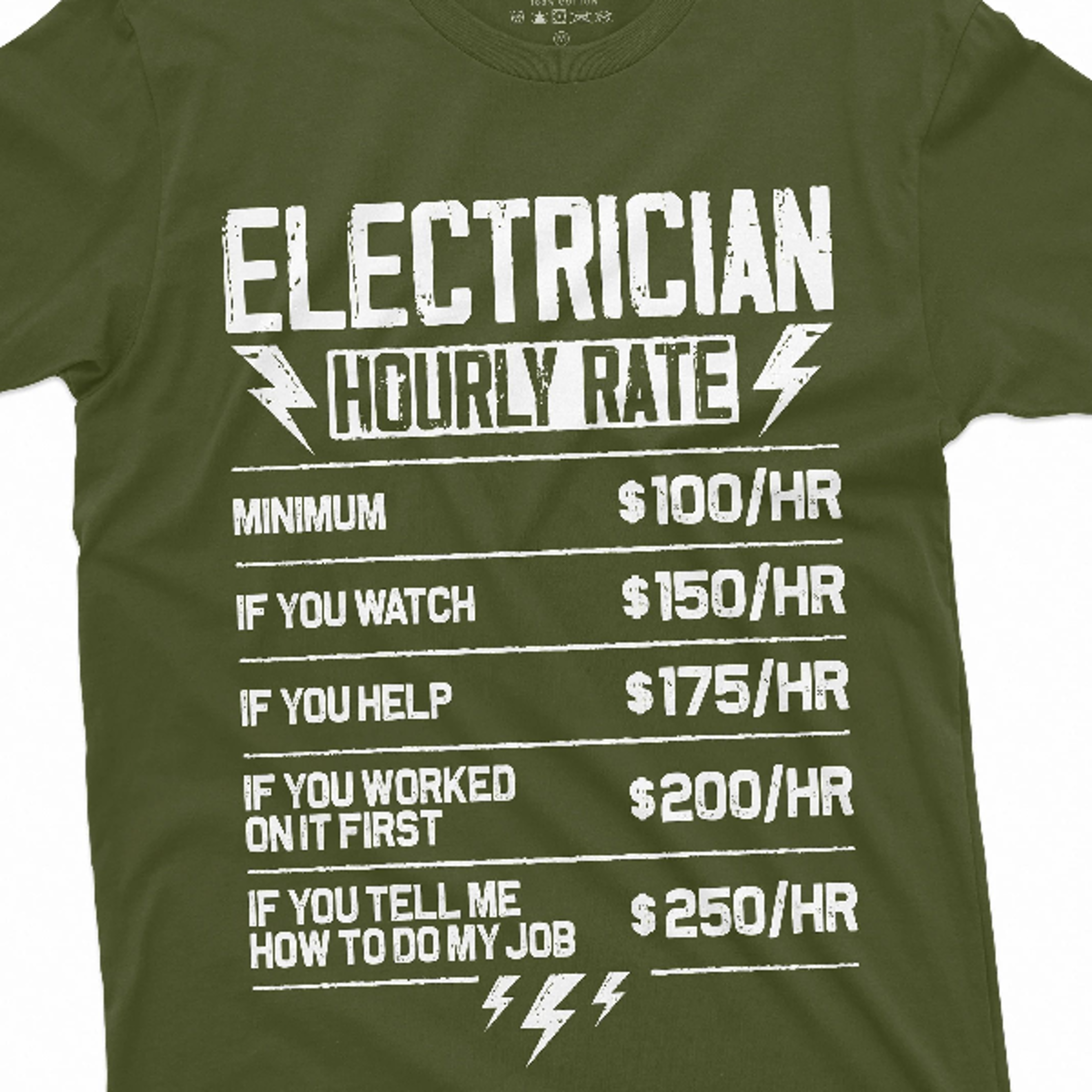 electrician hourly rate funny tee shirt dont tell me how to do my job electric funny occupational tee shirt for him