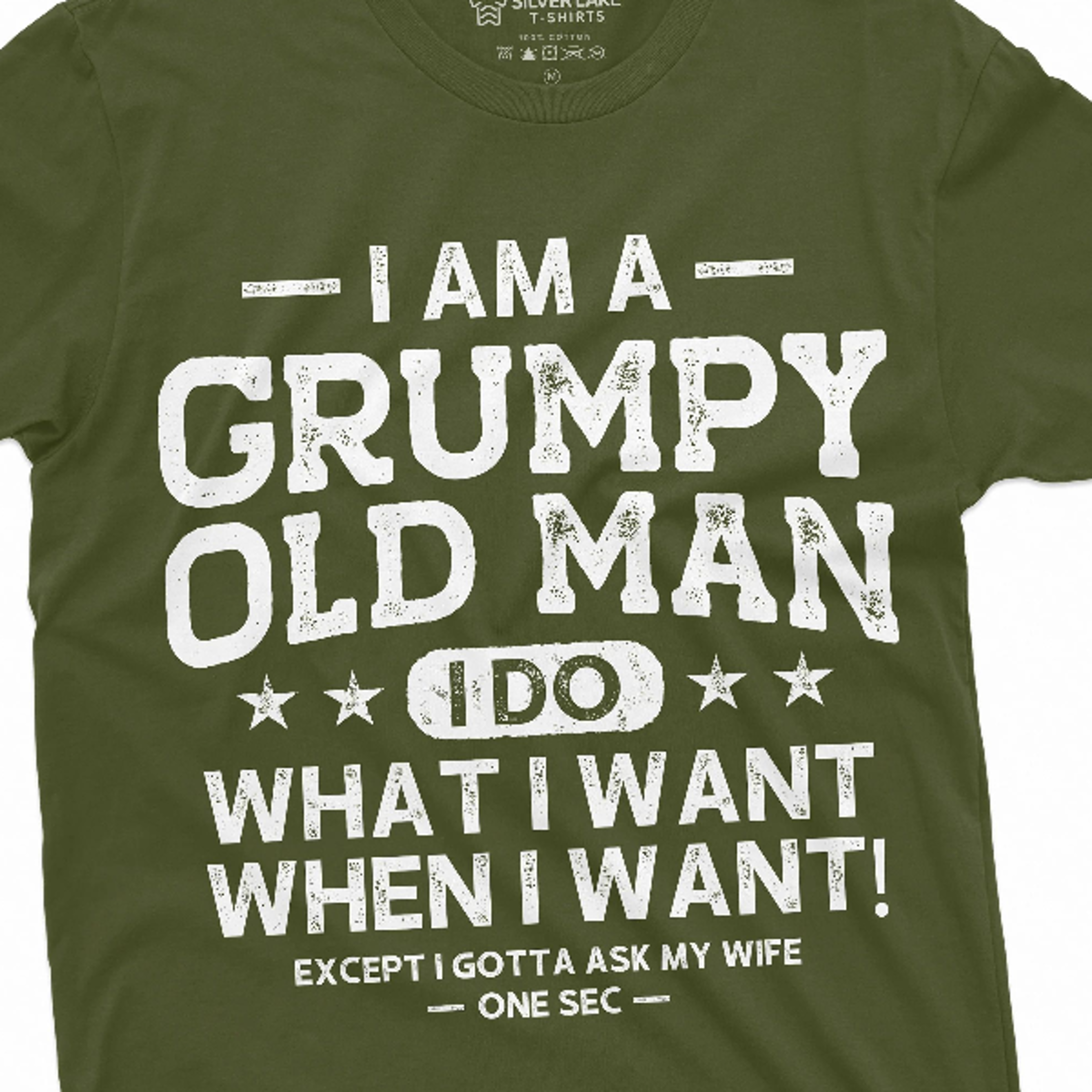 men's grumpy old man ask my wife funny t-shirt gift for papa grandpa shirt grandfather tee shirt fathers day birthday te