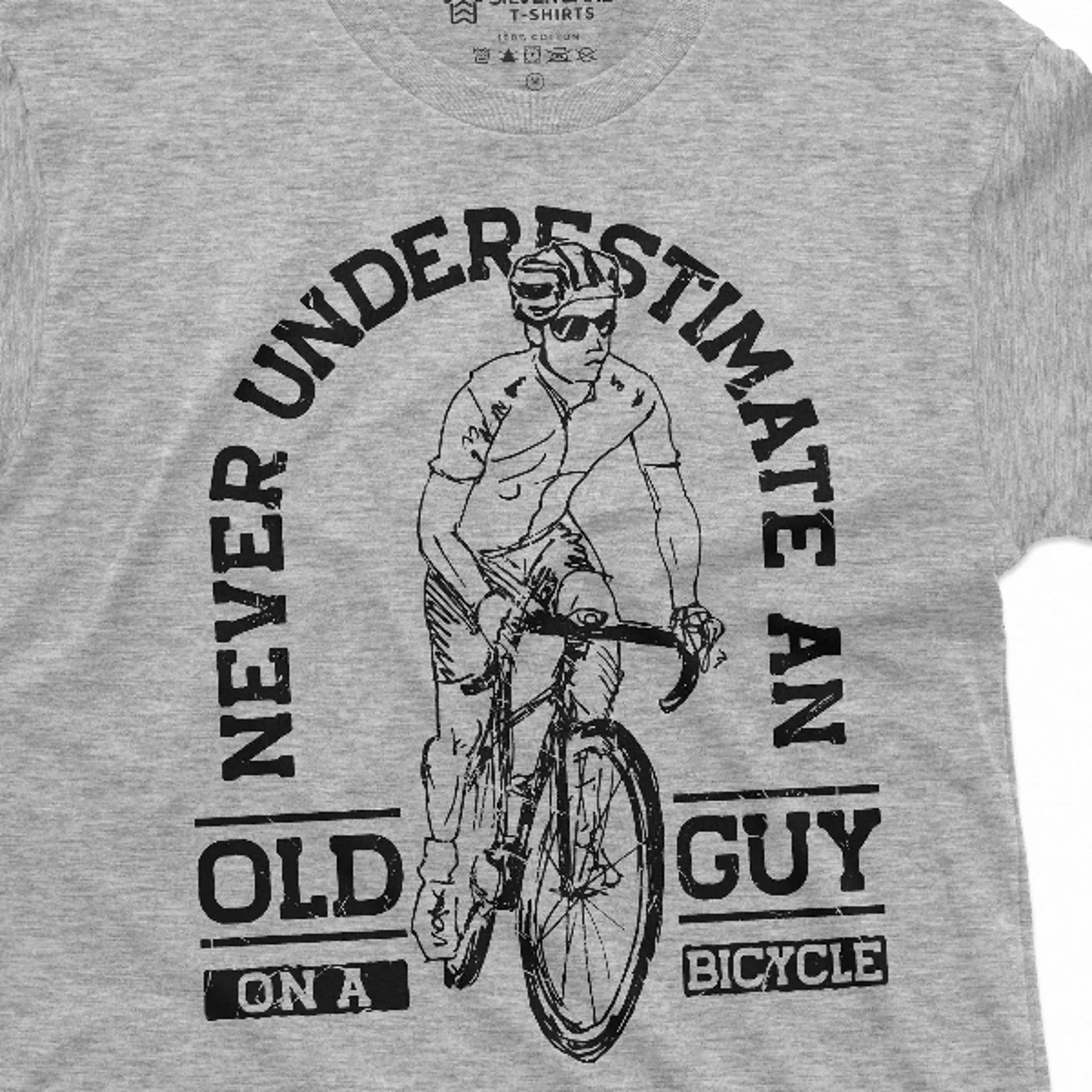 men's bicycle bike t-shirt old guy on bicycle papa dad grandpa biking tee shirt christmas father's day birthday gift tee
