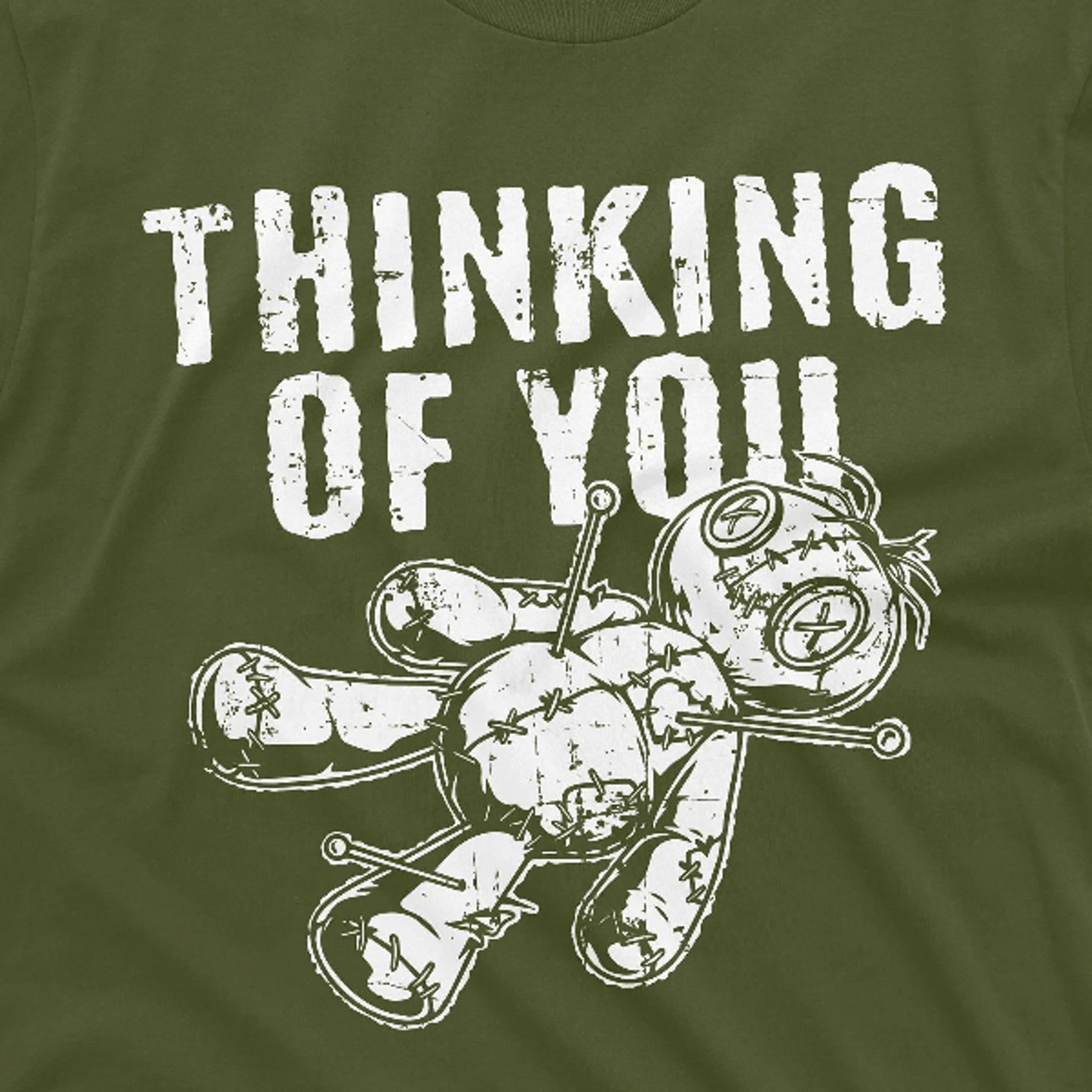 funny thinking of our missing t-shirt halloween creepy voodoo doll horror tee shirt funny tee mens shirt