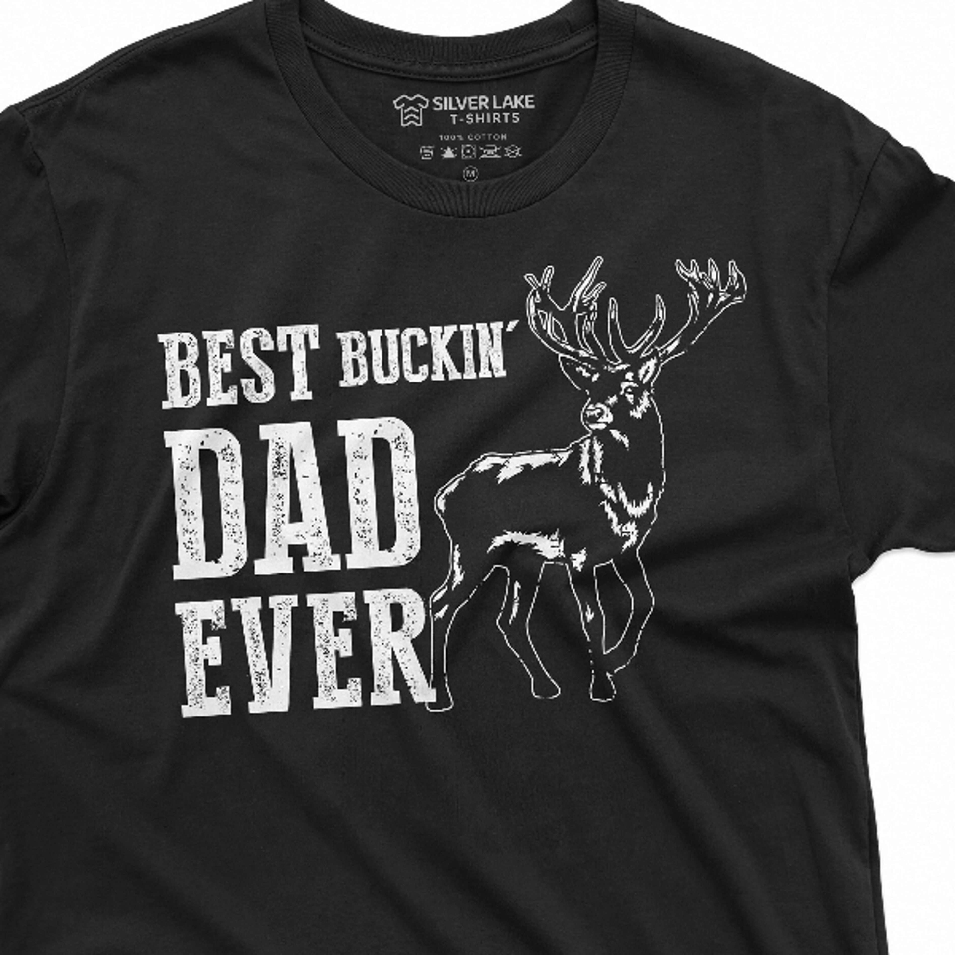 men's best buckin dad t-shirt fishing hunting dad humorous funny shirt father's day birthday papa shirt gift tee