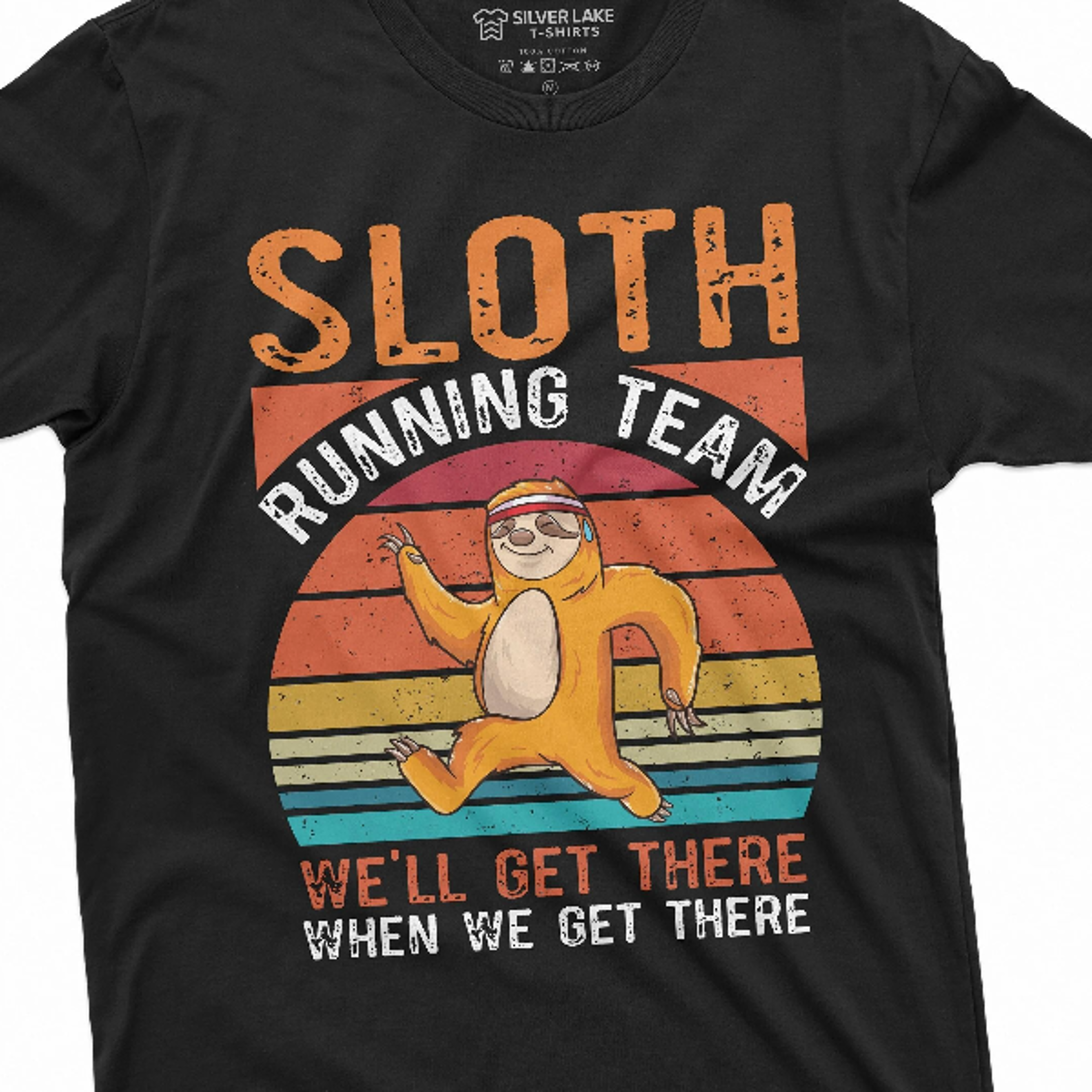 sloth running team funny tee shirt running runner marathon tee mens womens unisex jogging running shirt