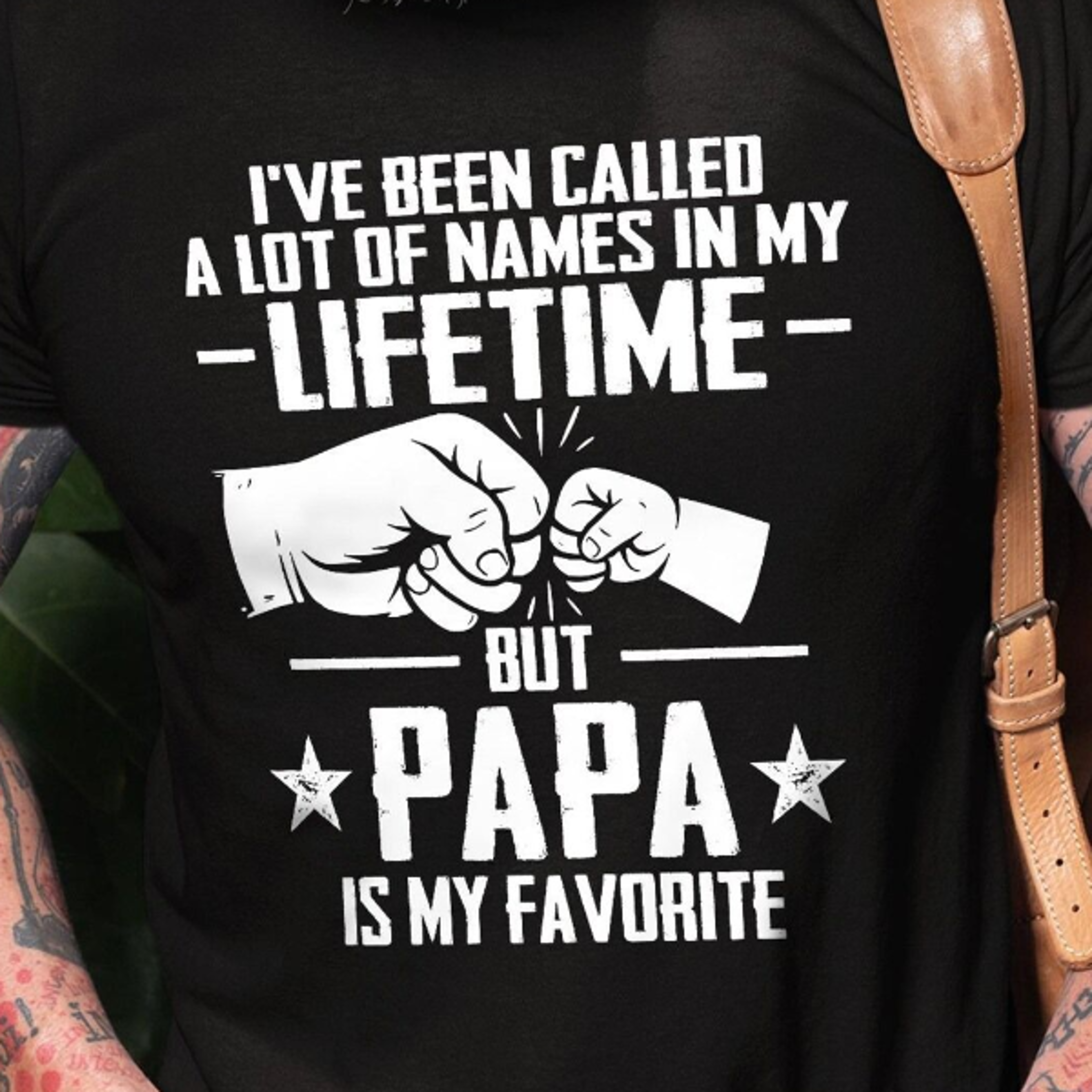 men's papa t-shirt grandpa dad father grandkids father's day christmas tee