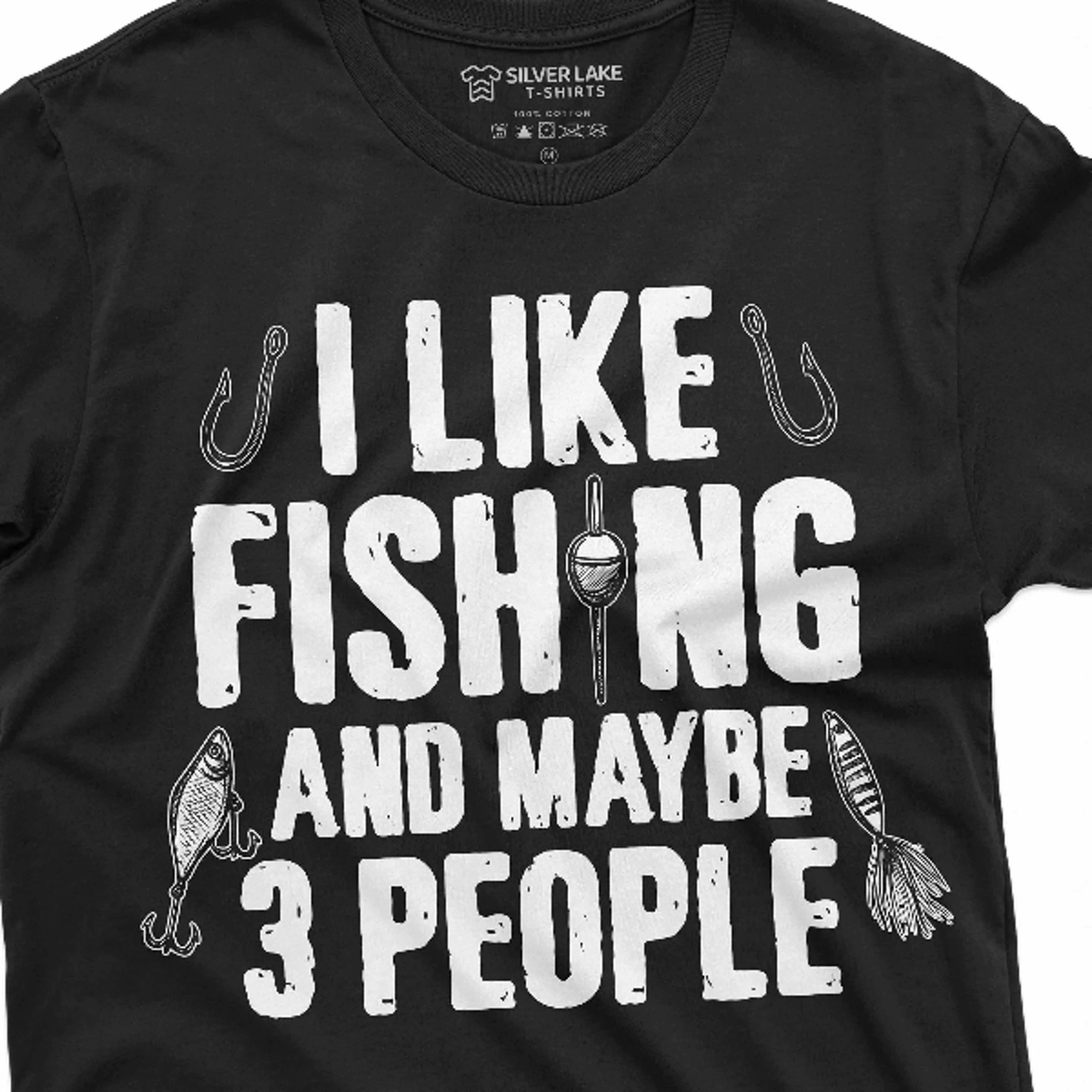 men's i like fishing and maybe 3 people t-shirt grandpa dad fishing tee shirt funny fisherman tee