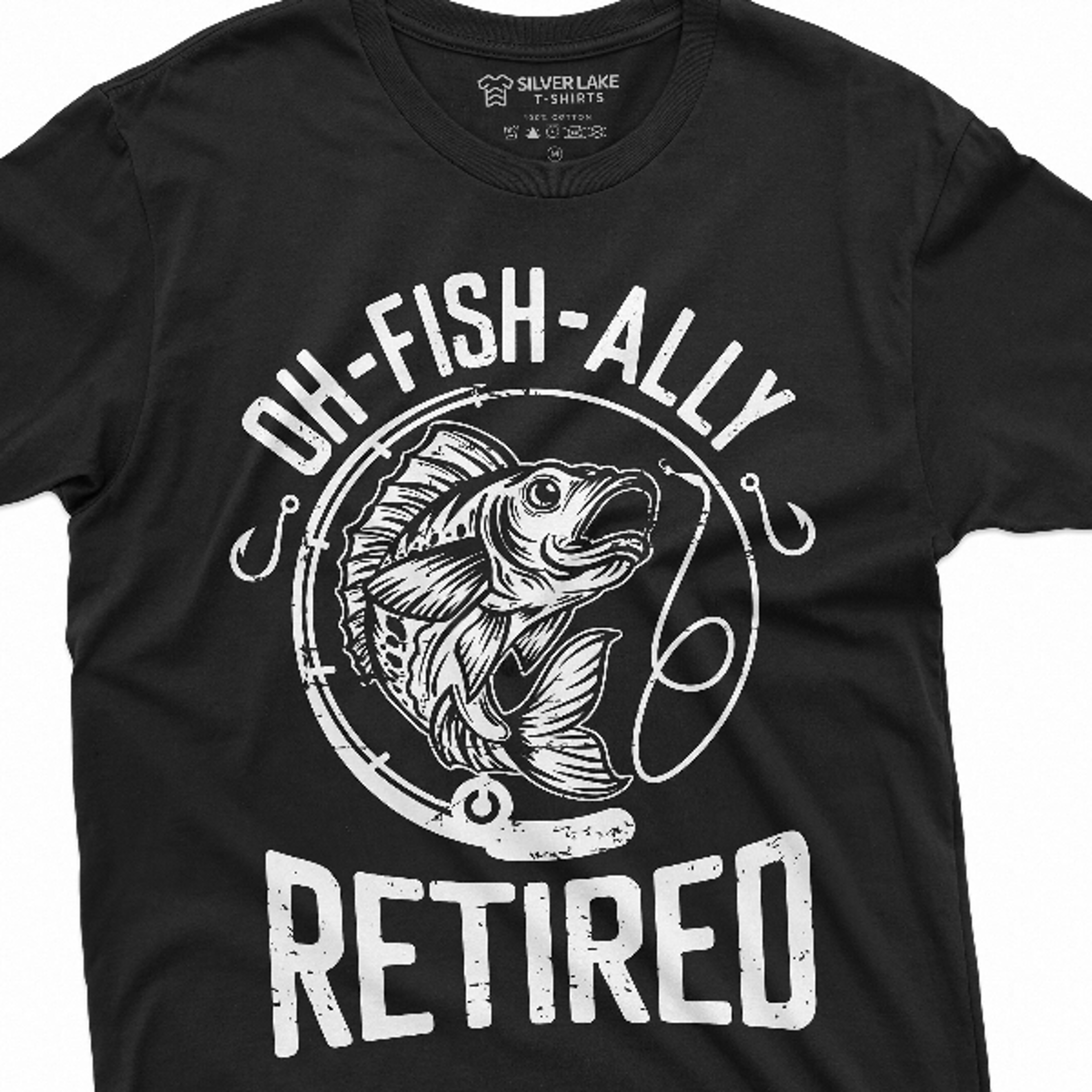 oh-fish-ally retired mens t-shirt retirement fishing gifts papa grandpa dad father retired fisherman humor tee