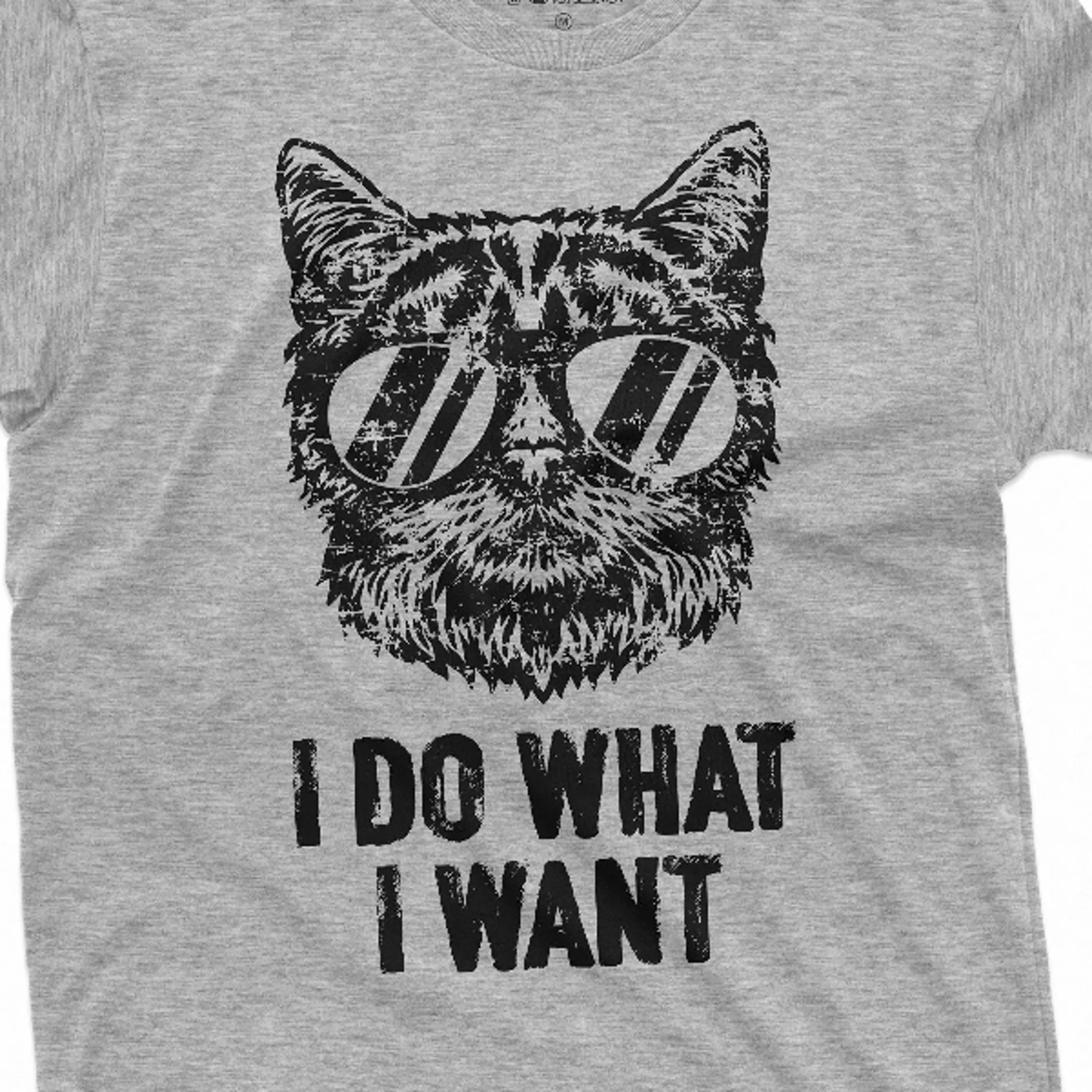 i do what i want cool cat t-shirt cat with glasses funny birthday gift tee shirt humorous tee for him her christmas gift