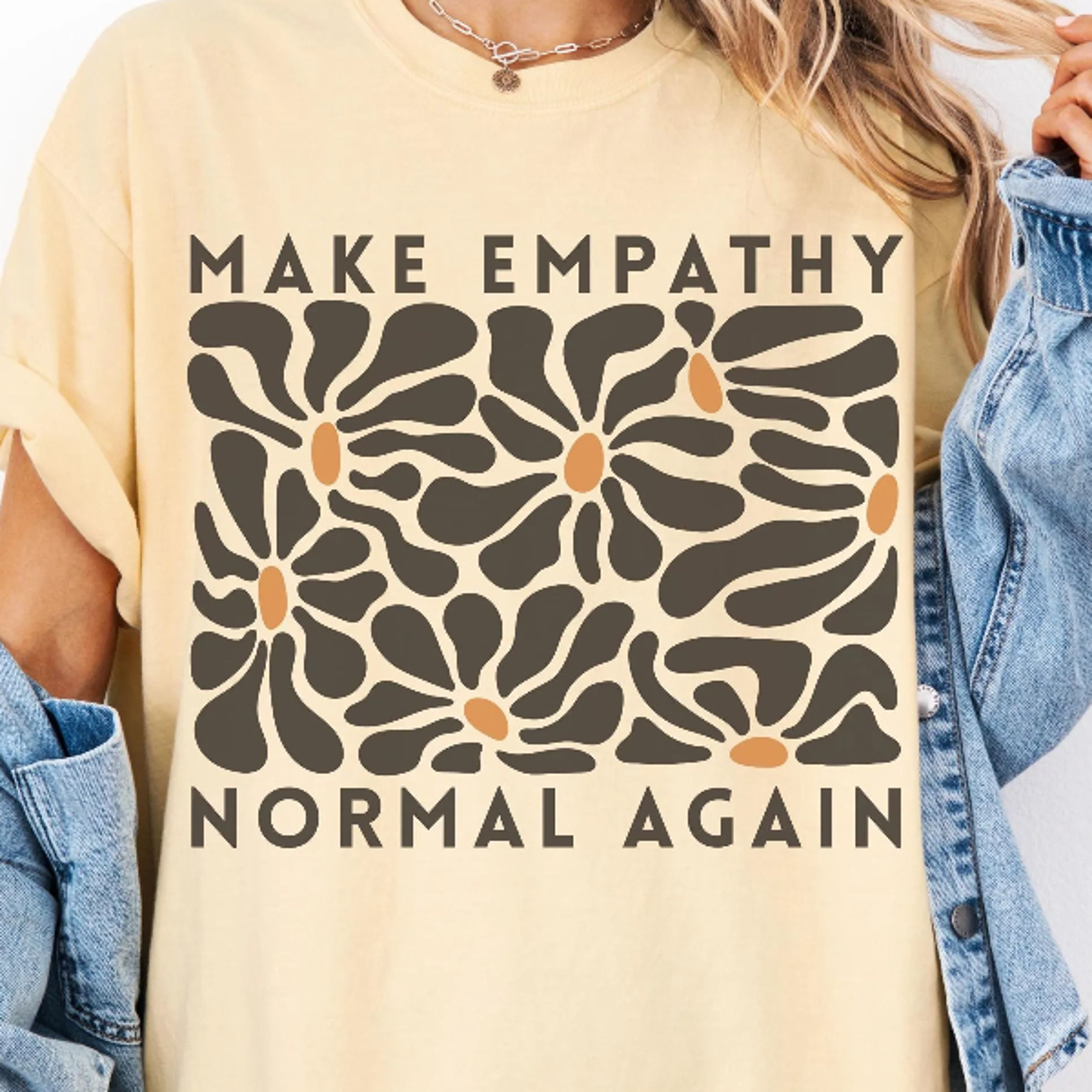 kindness tee matisse inspired floral activism shirt botanical graphic t-shirt inspirational wildflower art gift