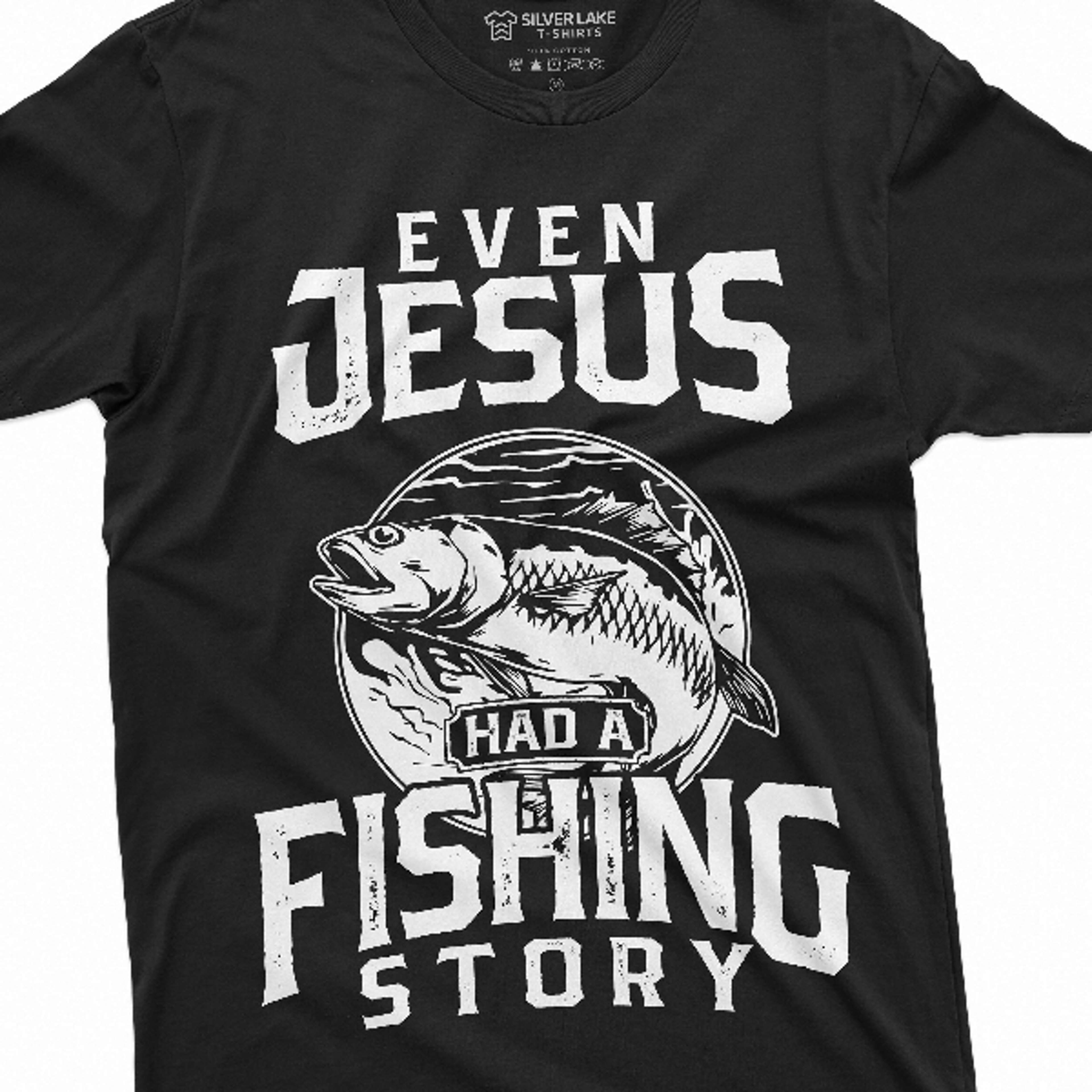 men's fishing story t-shirt jesus fishing funny shirt fisherman gifts man's dad father grandpa husband humor hobby shirt