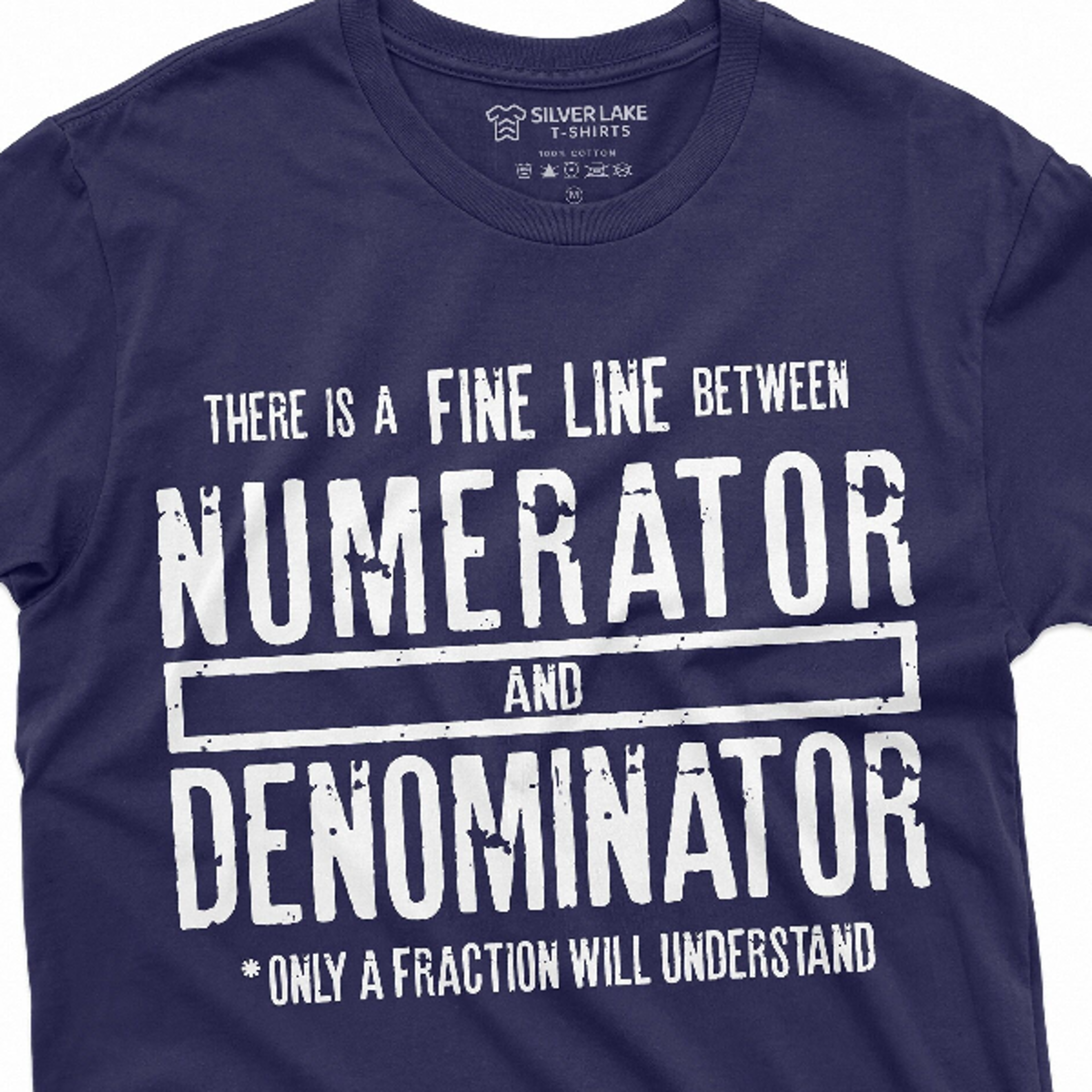 funny math numerator denominator t-shirt mathematics teacher gift idea school shirt mens womens tees
