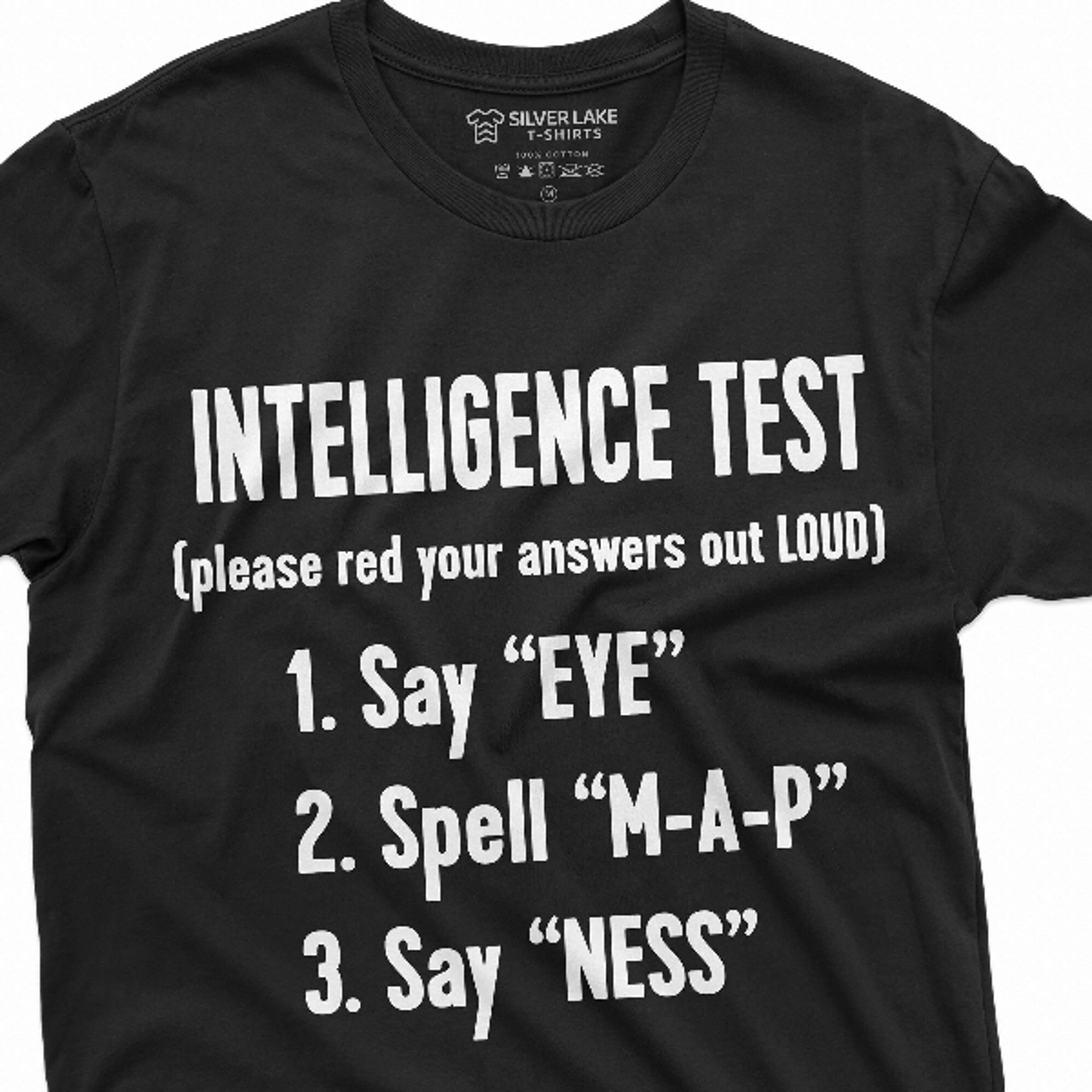 men's offensive t-shirt funny intelligence test adult humor tee shirt eye map ness tee shirt inappropriate tee