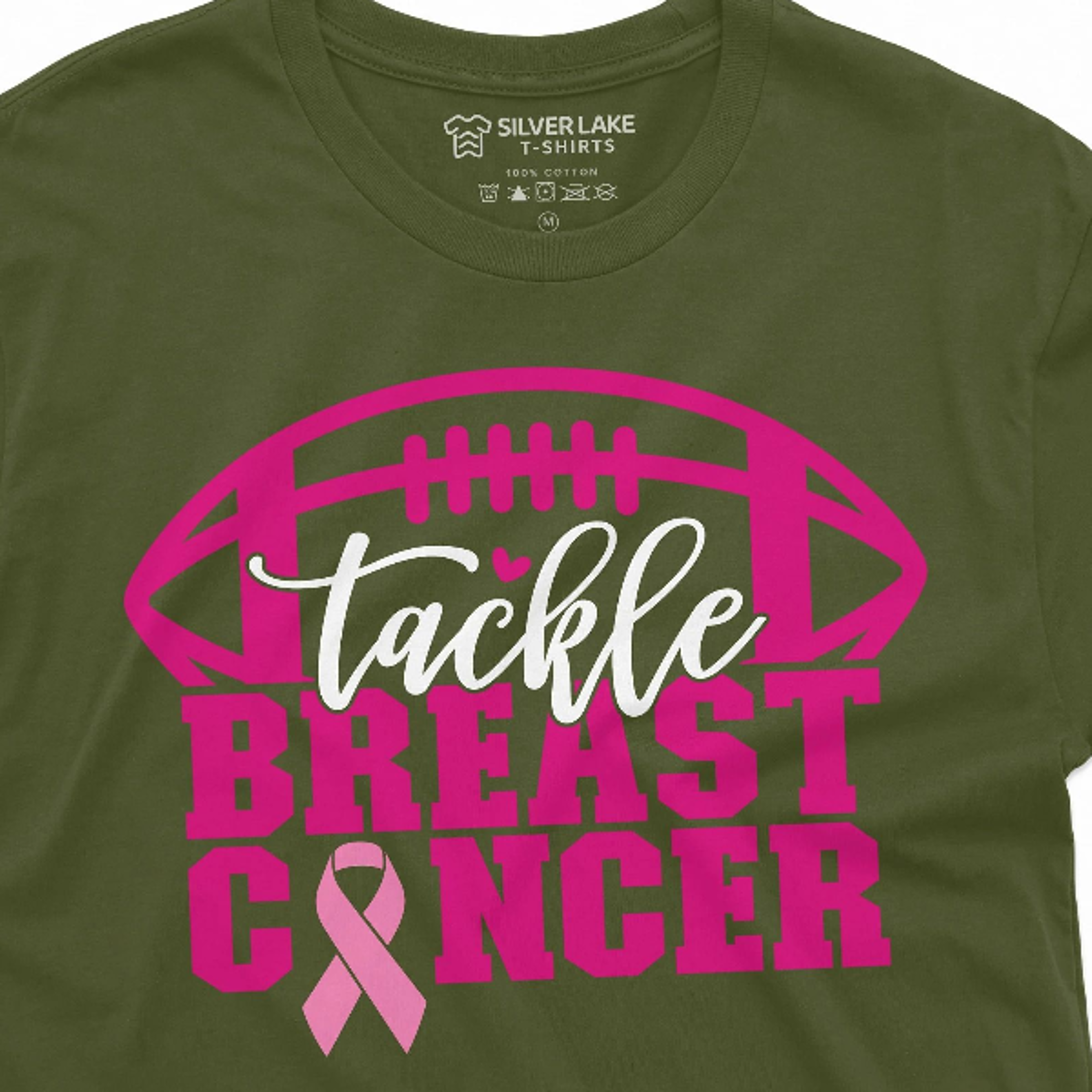 tackle breast cancer t-shirt womens mens unisex awareness tee shirt fight cancer sports tee shirt awareness day tee