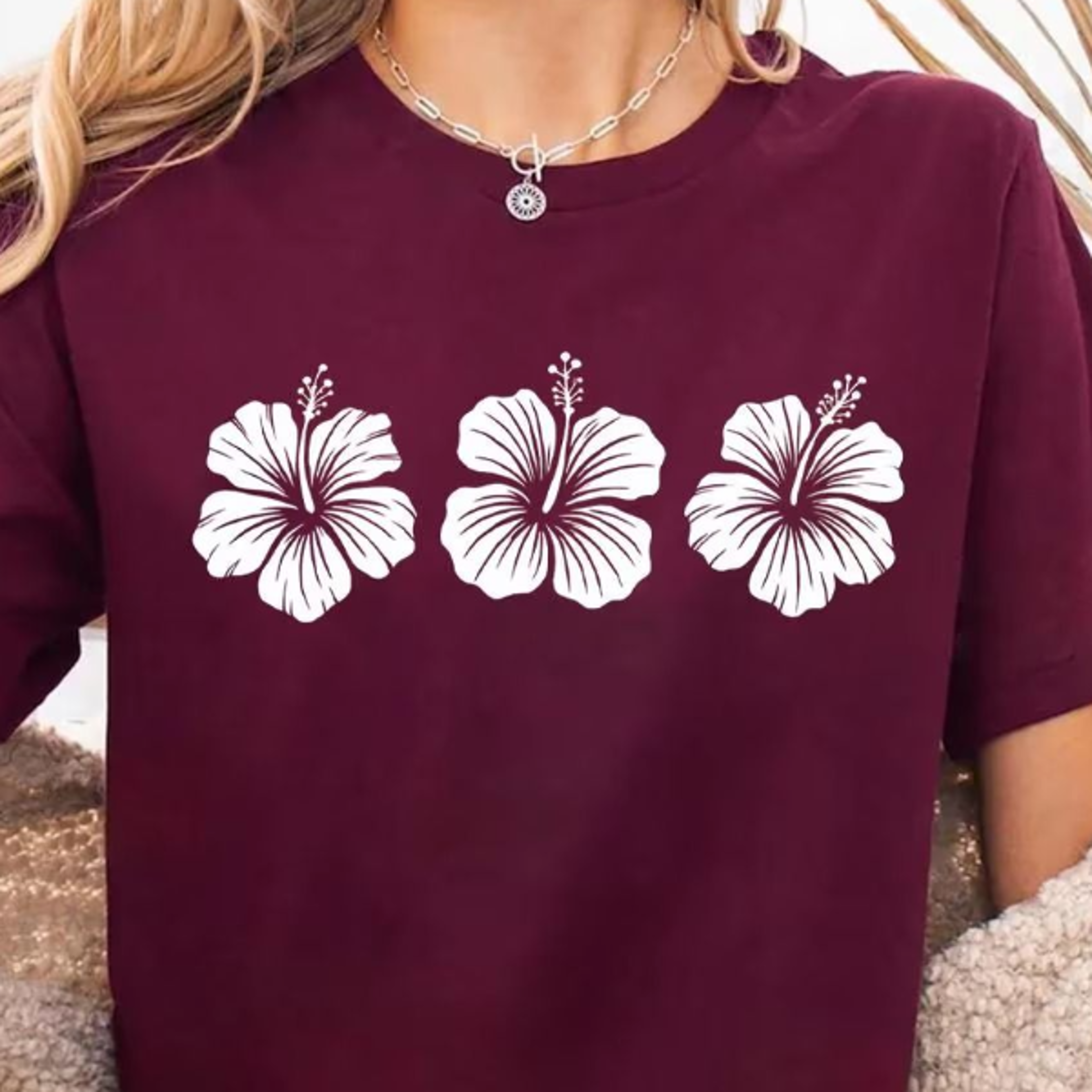 hibiscus flower t-shirt tropical beach floral tee minimalist summer shirt botanical graphic gift for flower lovers