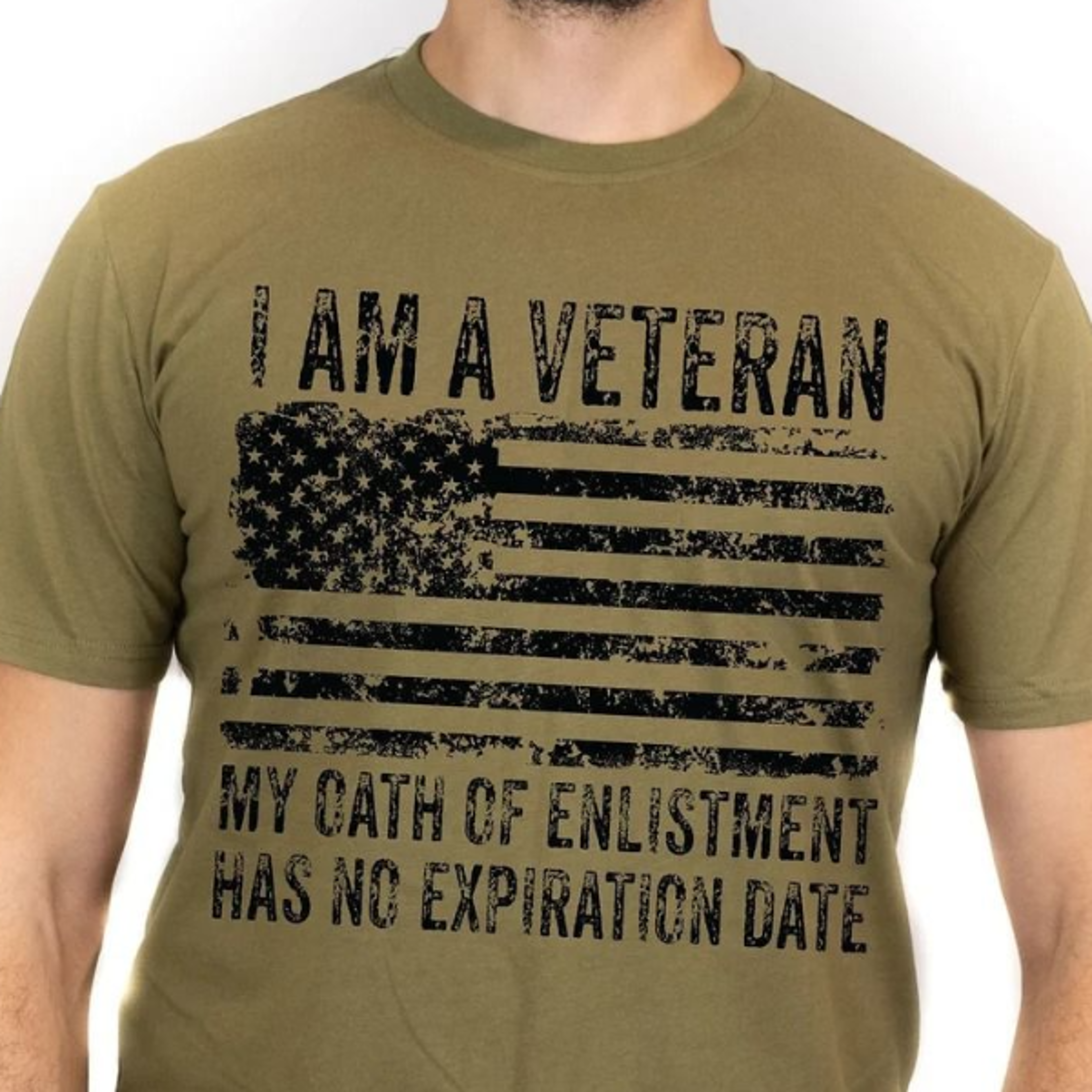 men's veteran t-shirt my oath of enlistment has no expiration date tee shirt military army green grandpa dad tshirt