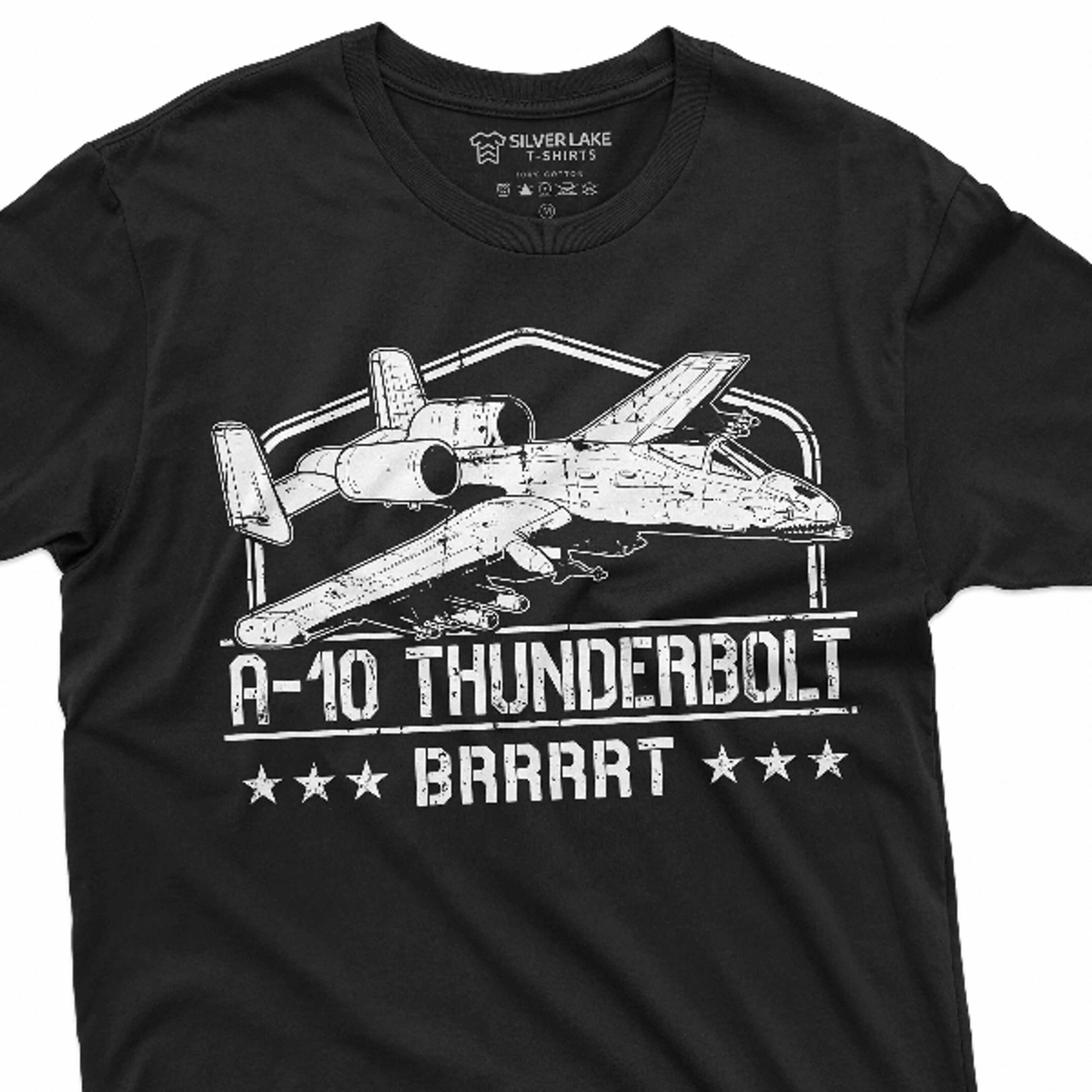 men's military army a-10 thunderbolt ii legendary airplane t-shirt brrrt cannon us military history tee patriotic shirt