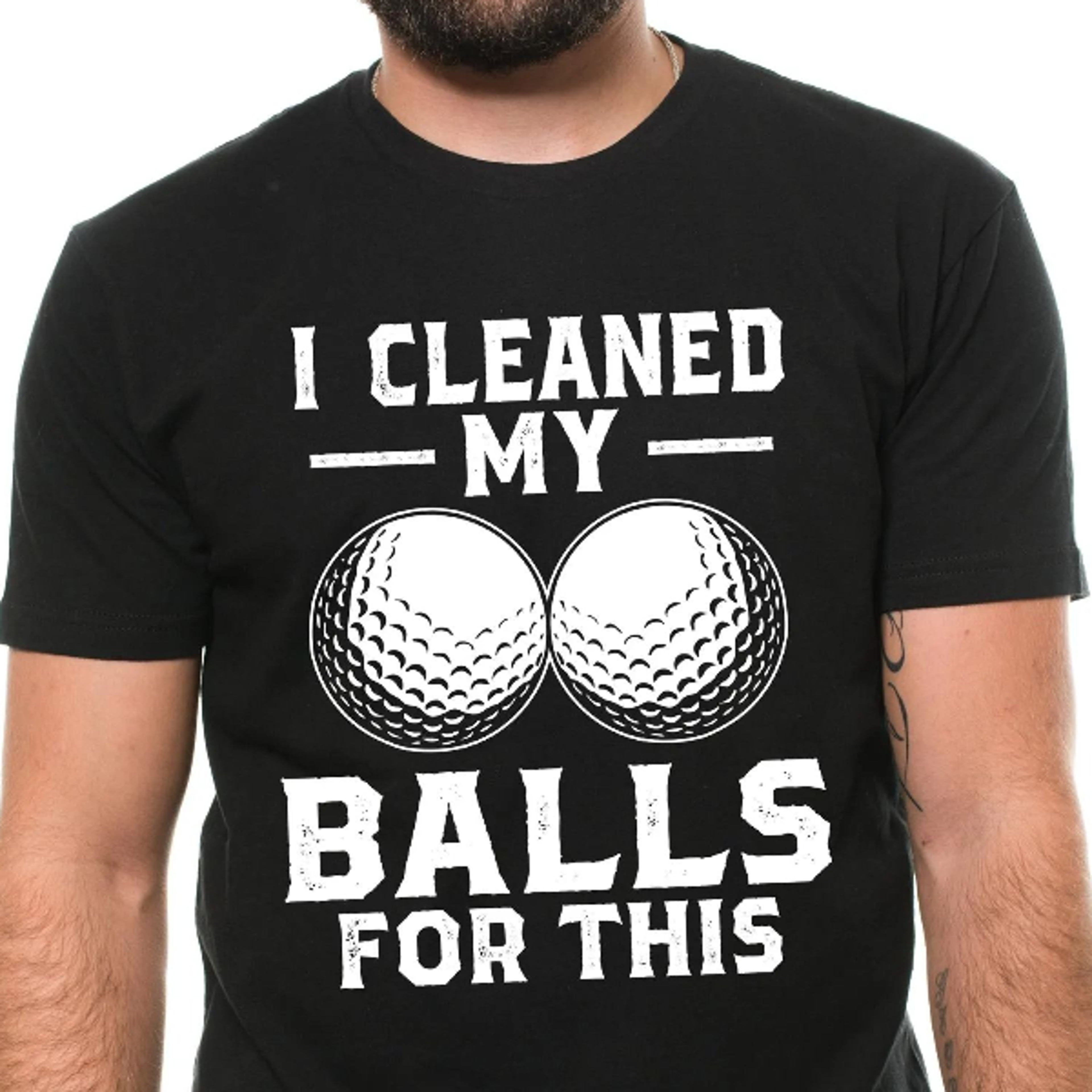 men's funny golf t-shirt i cleaned my balls for this sports golf player tee shirt
