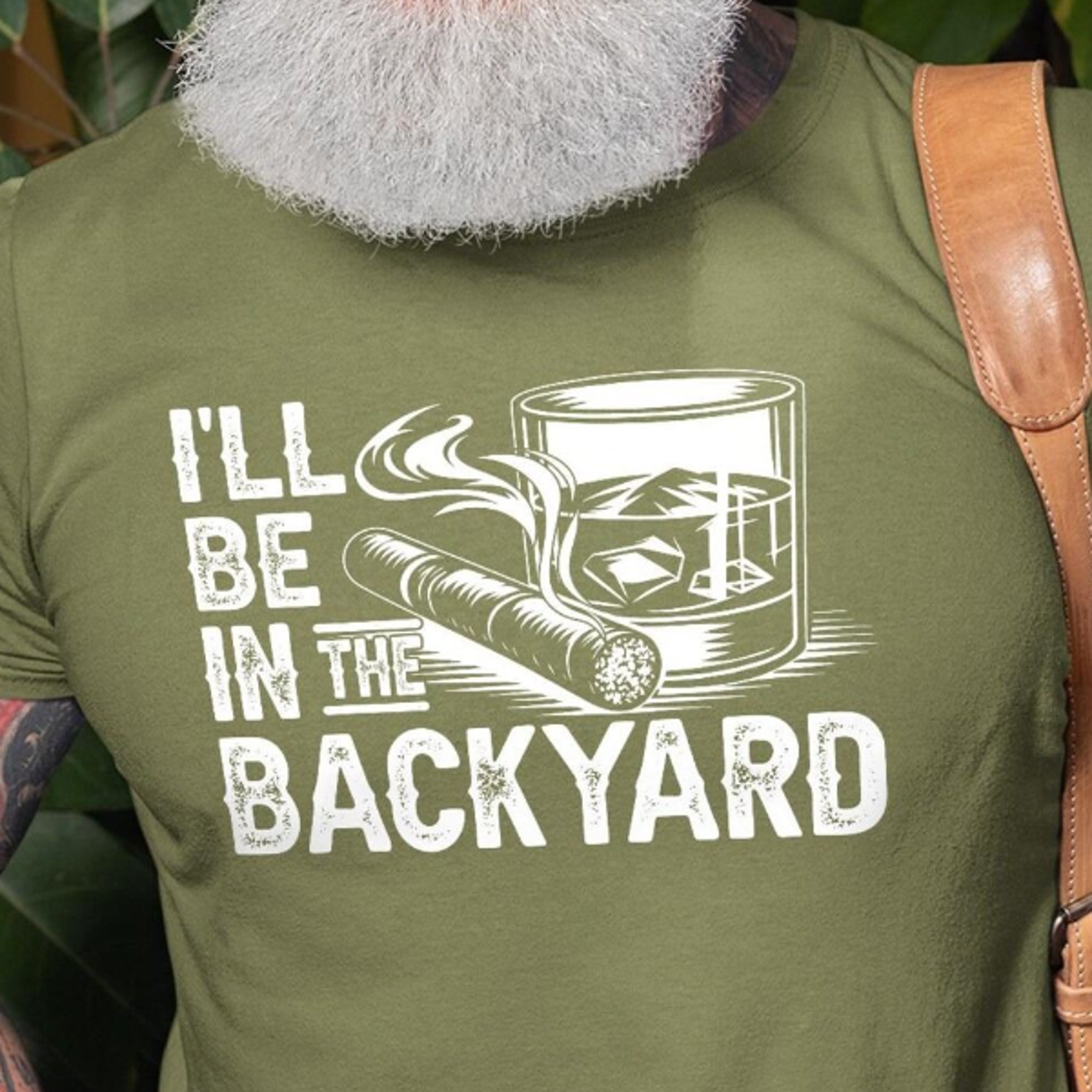 men's funny grandpa papa dad i'll be in the backyard t-shirt