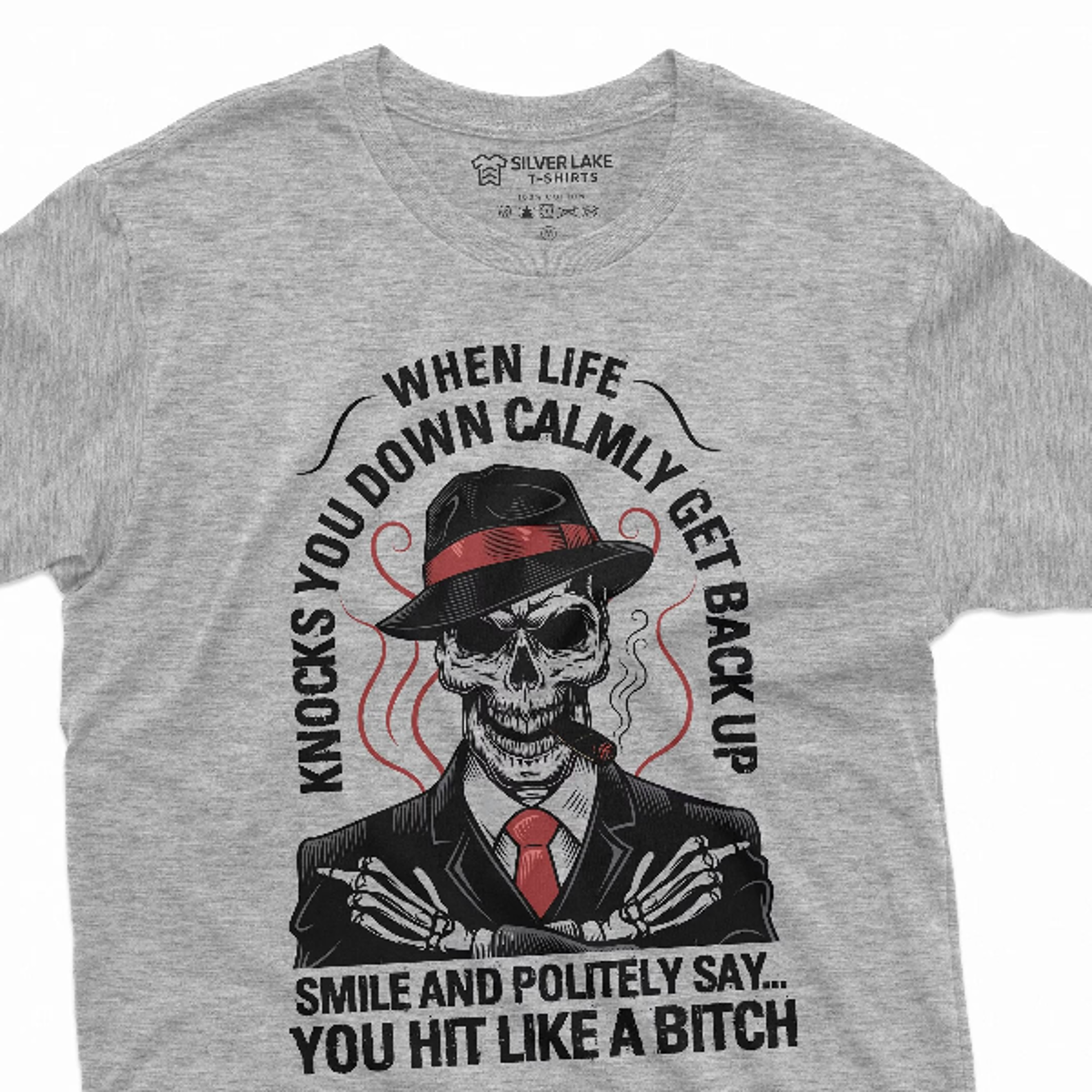 men's funny motivational t-shirt life knocks you down inspirational tee shirt birthday gifts for him mens clothing funny