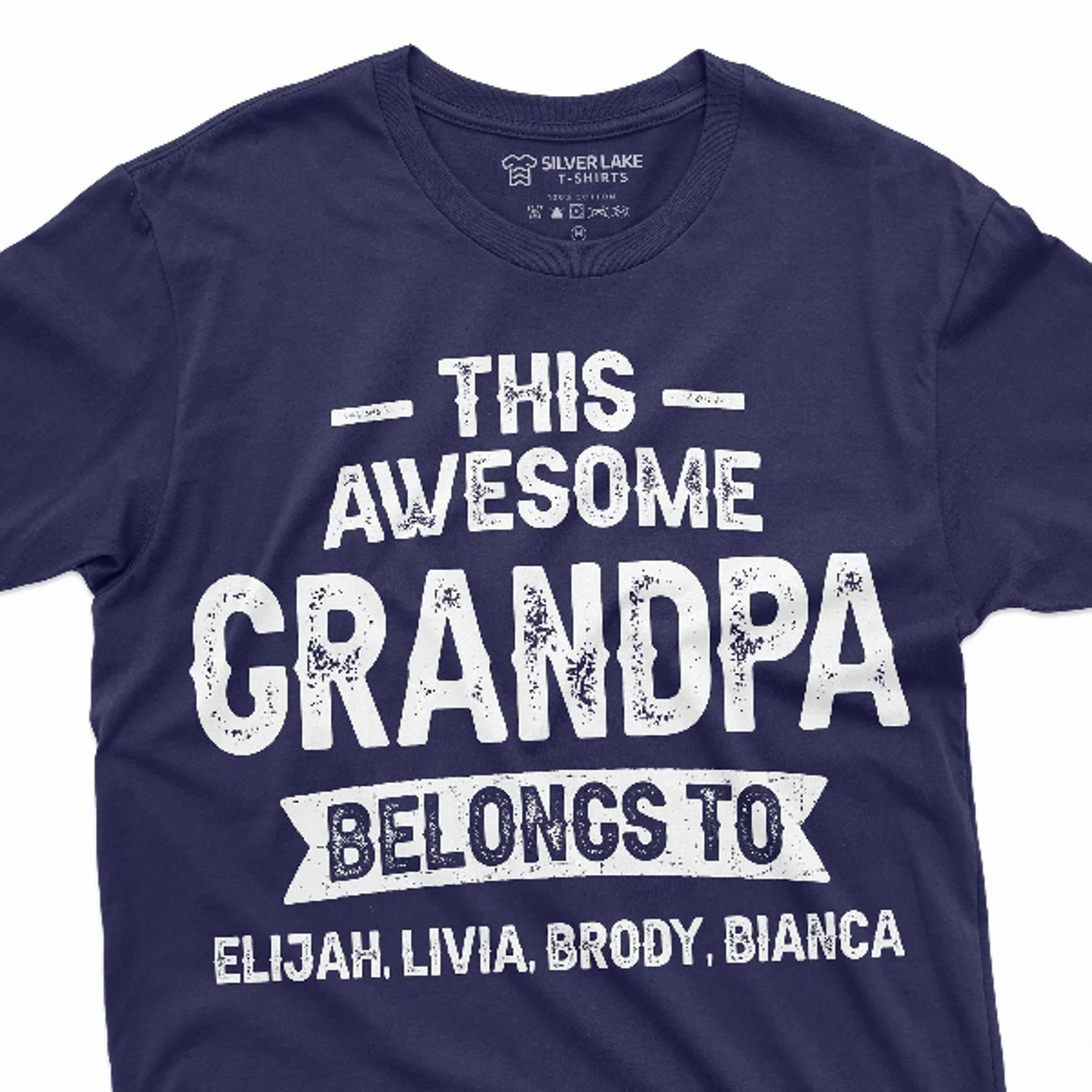 men's grandpa t-shirt grandfather custom grandkids names customizable personalized shirt for him papa birthday gift